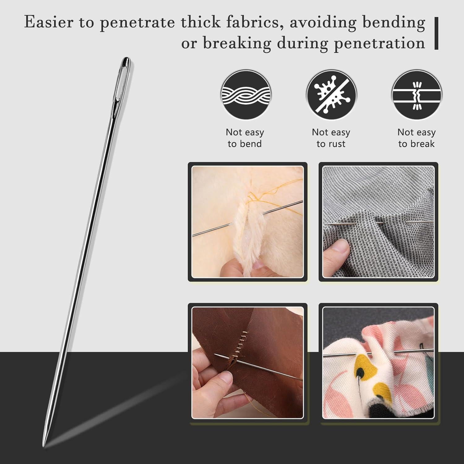 Paquete de 20 Agujas de Coser Largas JUPEAN 17.5 cm