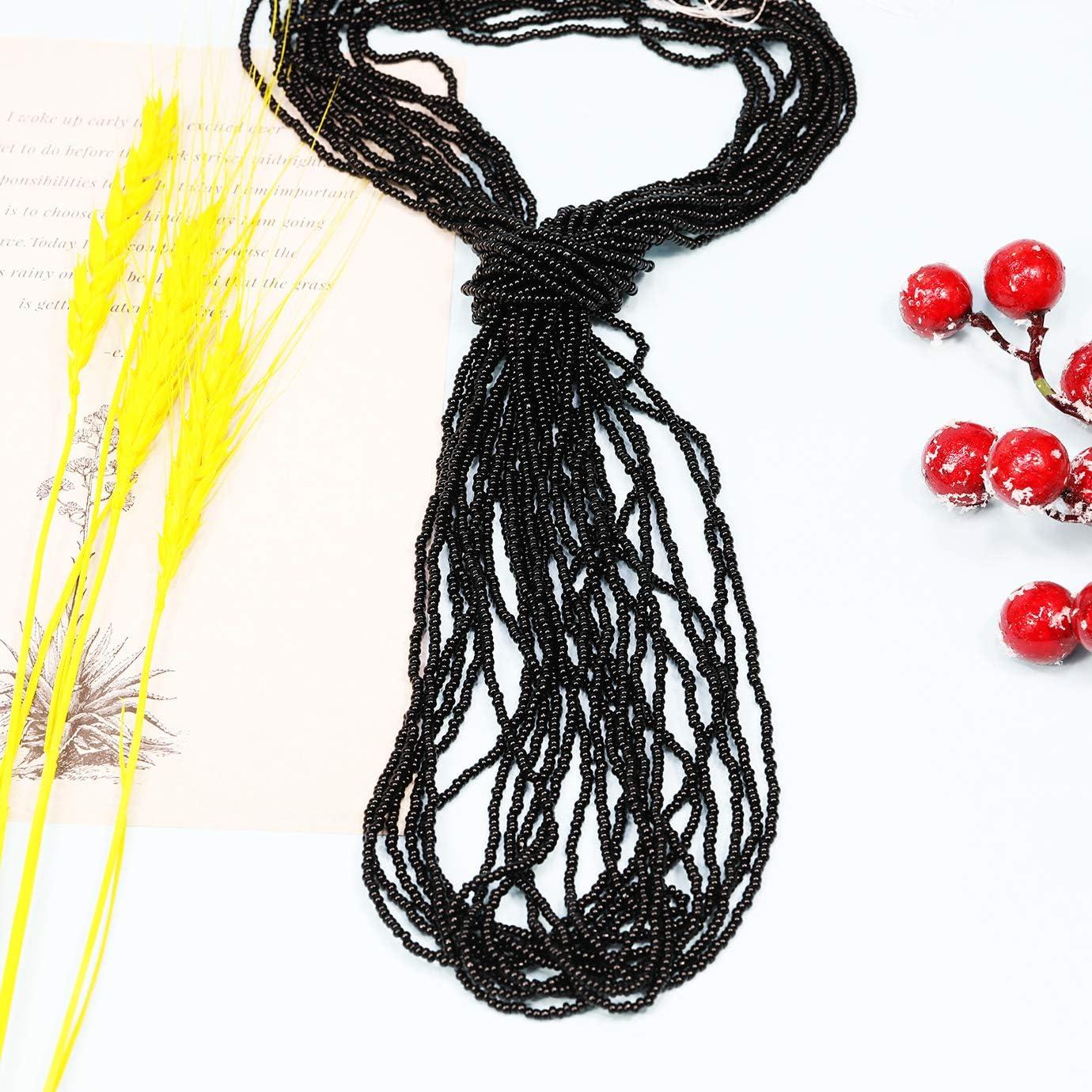 Hilo de cuentas negras 11/0 BALABEAD 9m 6000 piezas vidrio