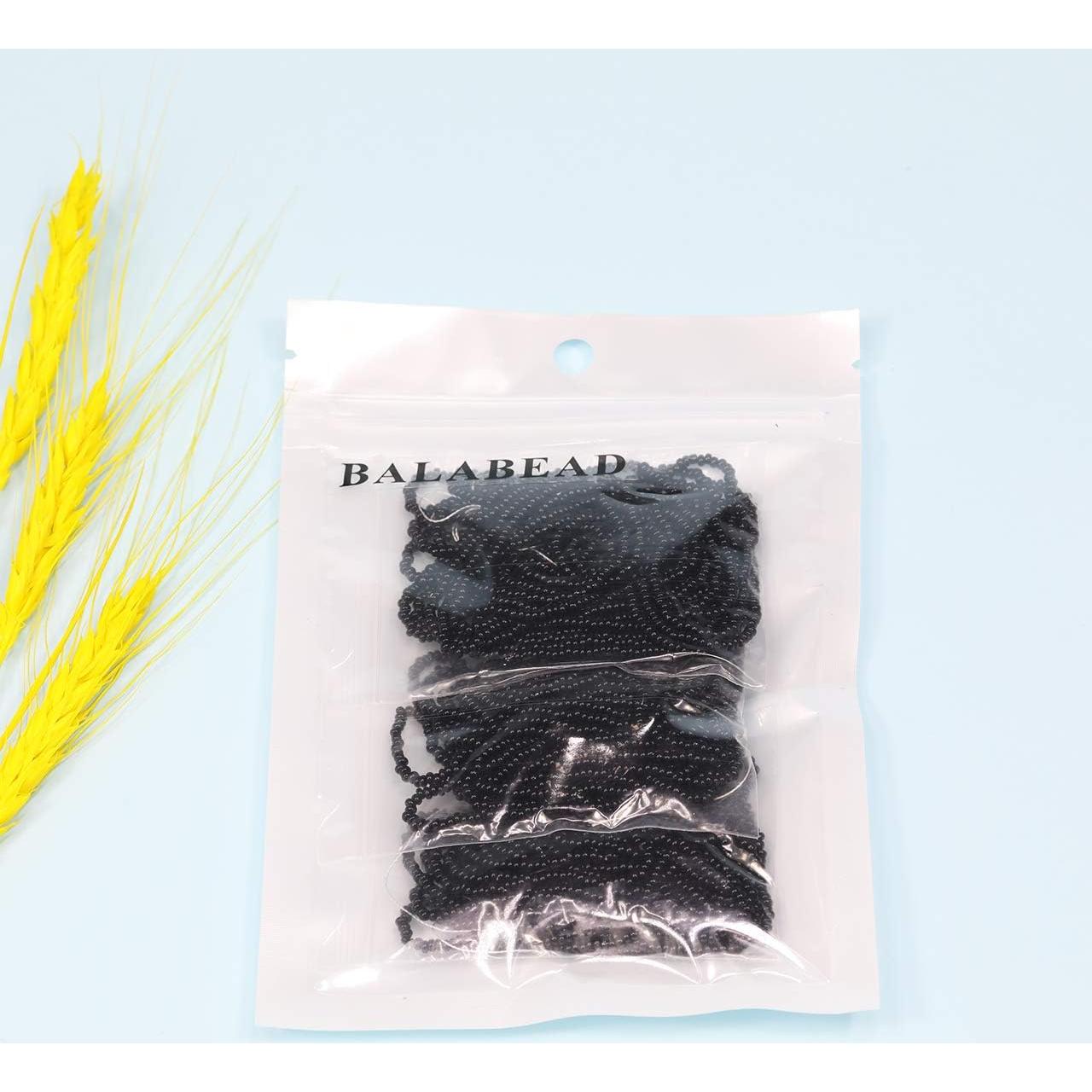 Hilo de cuentas negras 11/0 BALABEAD 9m 6000 piezas vidrio