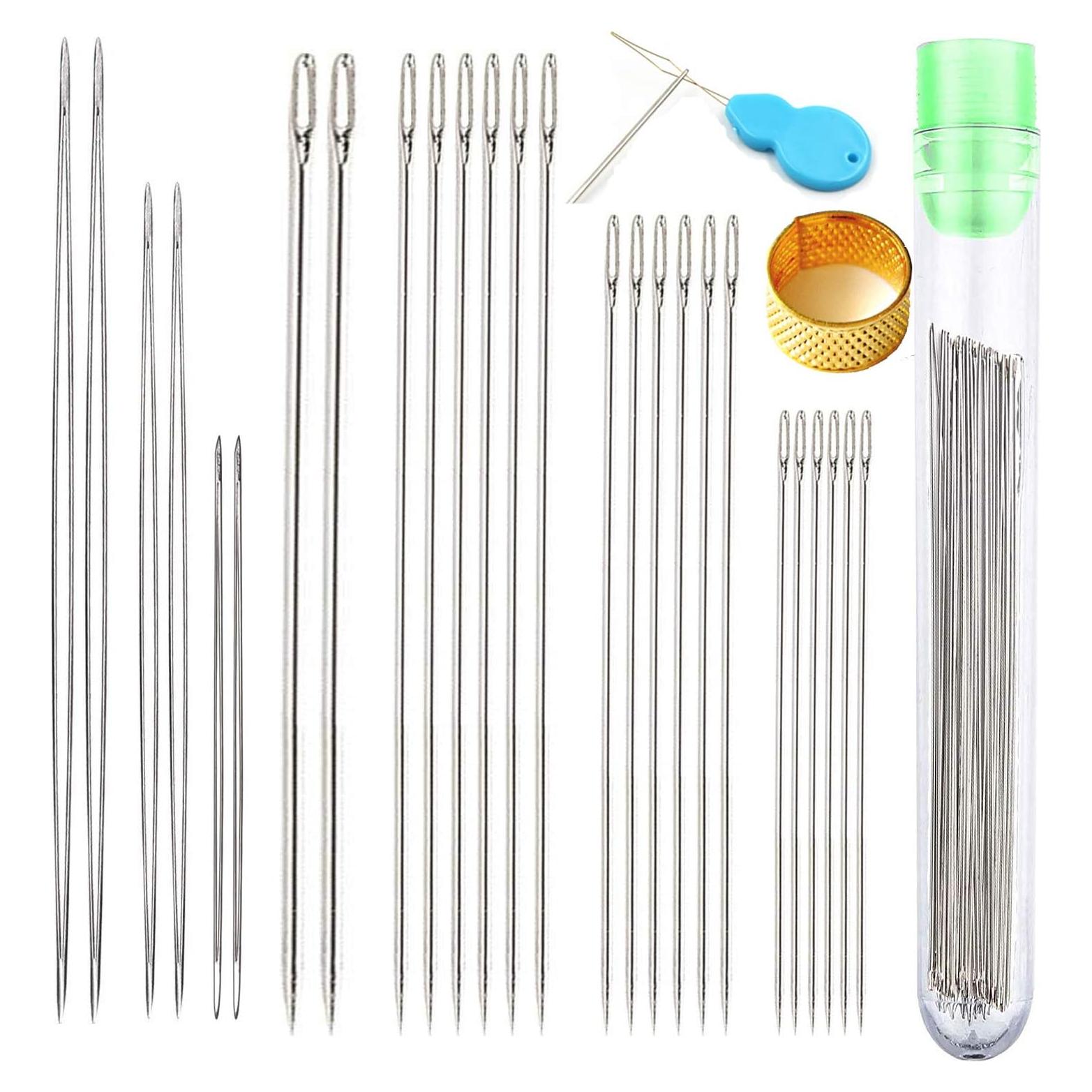 Agujas de Beading Y-Eje 26 Pcs Acero Inoxidable Variadas