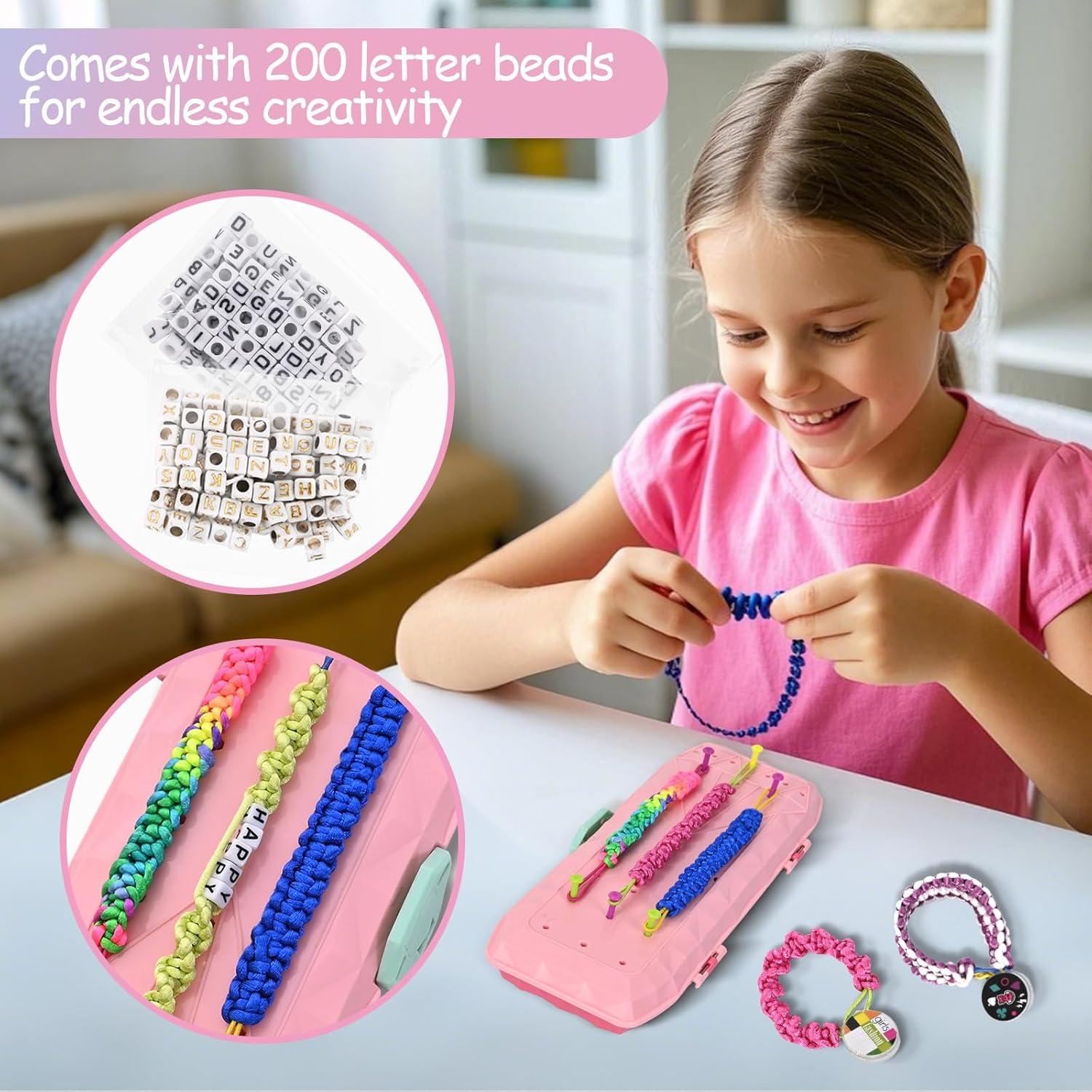 Kit de Pulseras de Amistad Cangroo con Telar Rosa para Niños