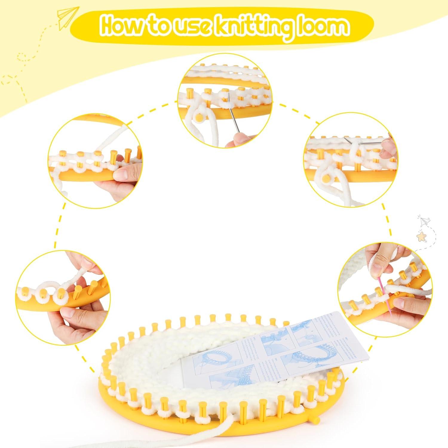 Juego de Telar Redondo Katech 24 cm Verde para Tejer DIY