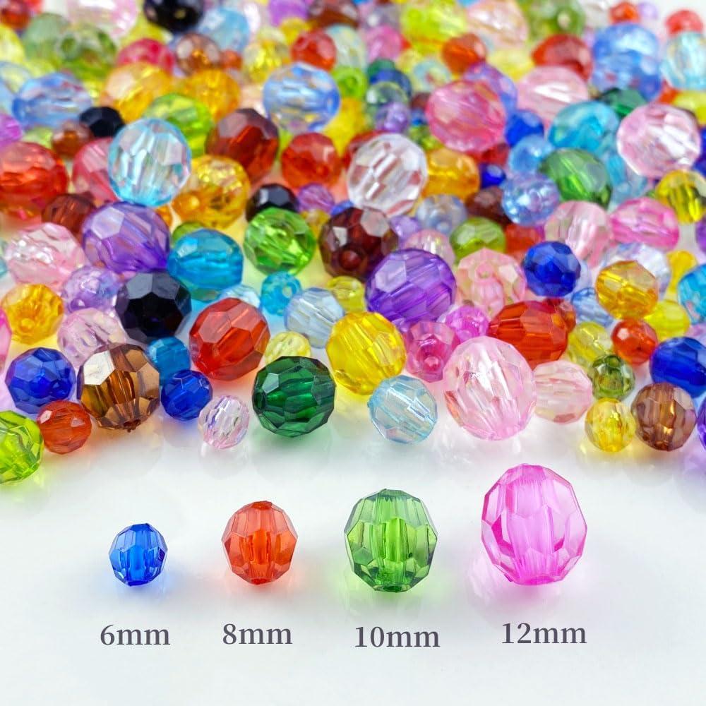 Perlas Acrílicas Facetadas Jmassyang 1000 Piezas 6mm Azul Lago