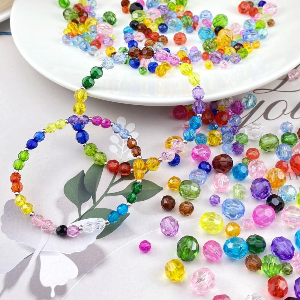 Perlas Acrílicas Facetadas Jmassyang 1000 Piezas 6mm Azul Lago