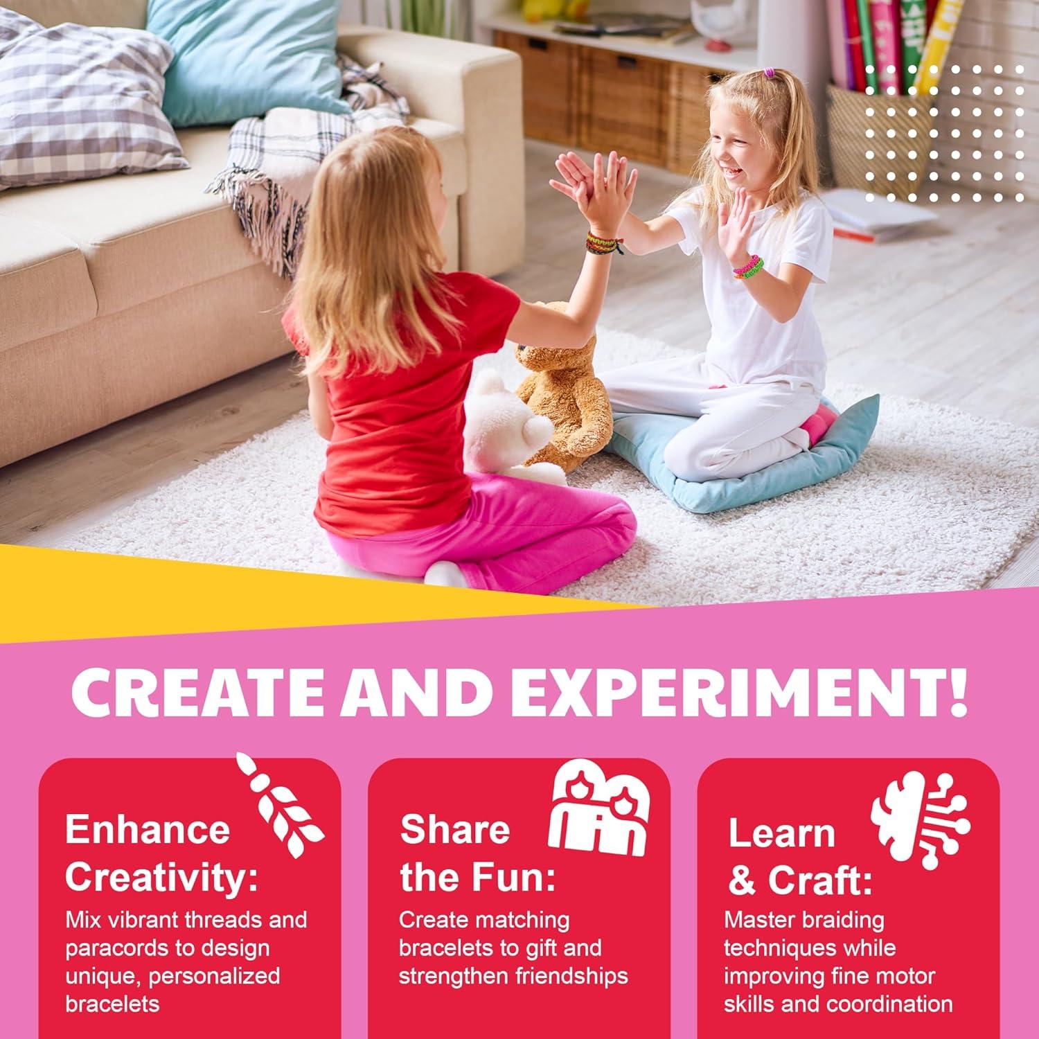 Kit de Pulseras de Amistad KidzMaker - Manualidades DIY para Niños