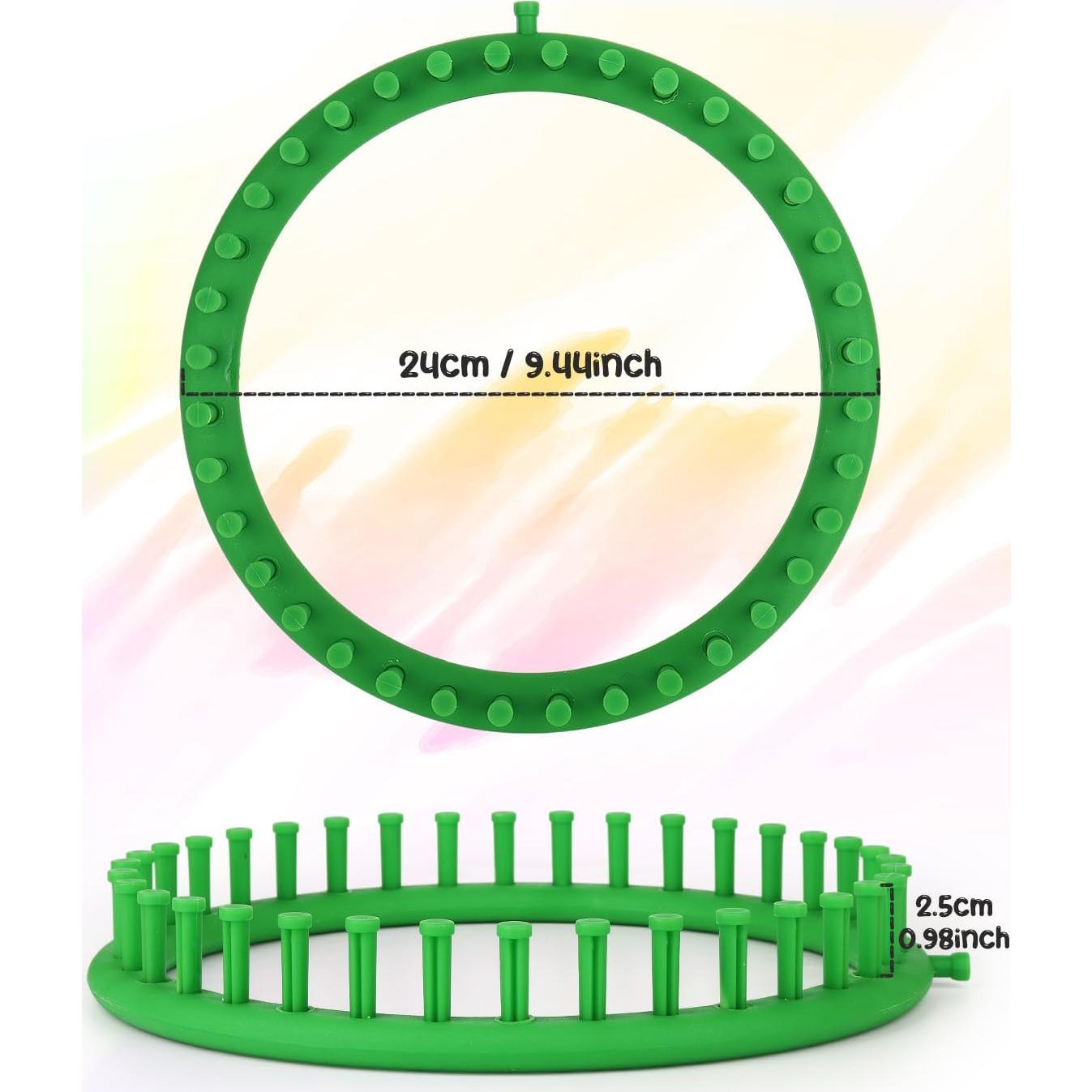 Conjunto de Telar Redondo Aeelike 2 Pcs 24 cm para Tejer