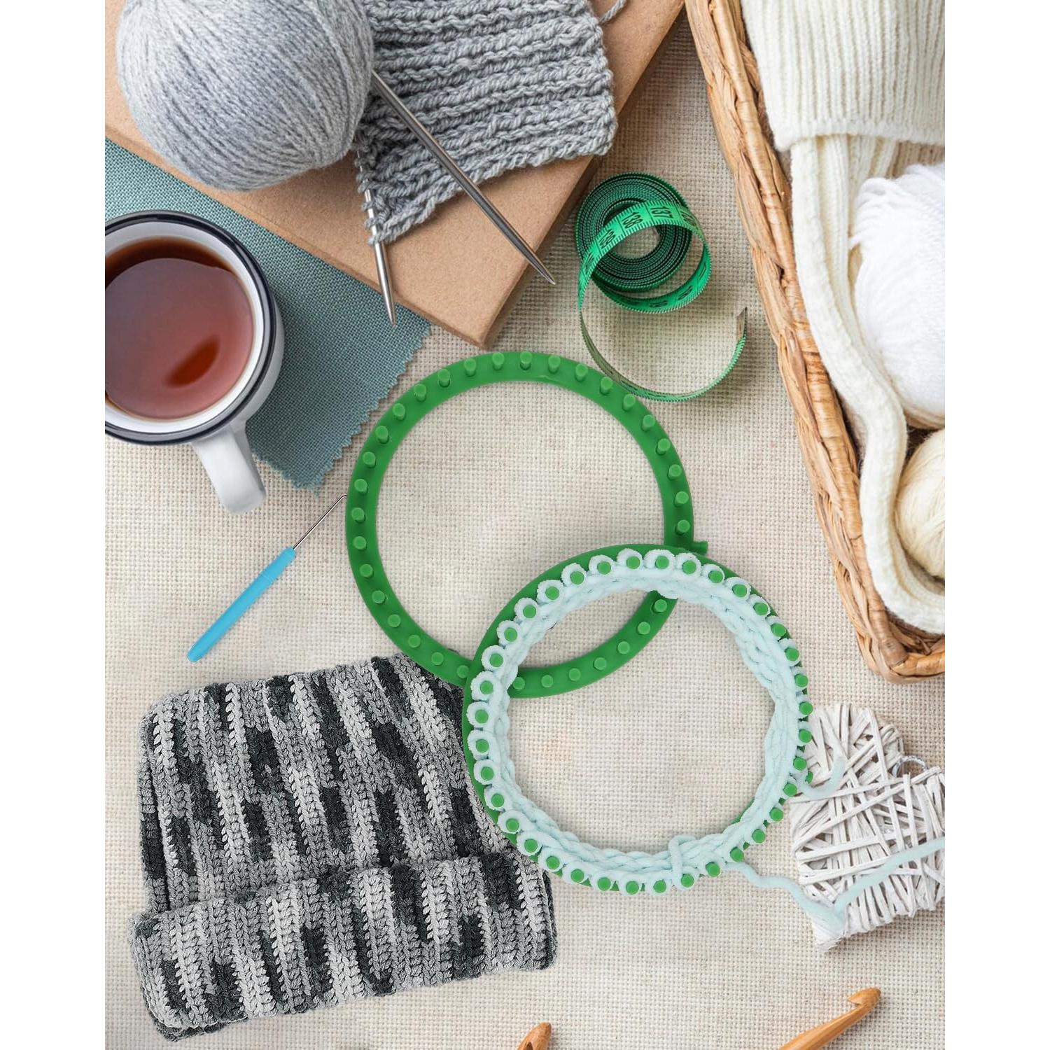 Conjunto de Telar Redondo Aeelike 2 Pcs 24 cm para Tejer