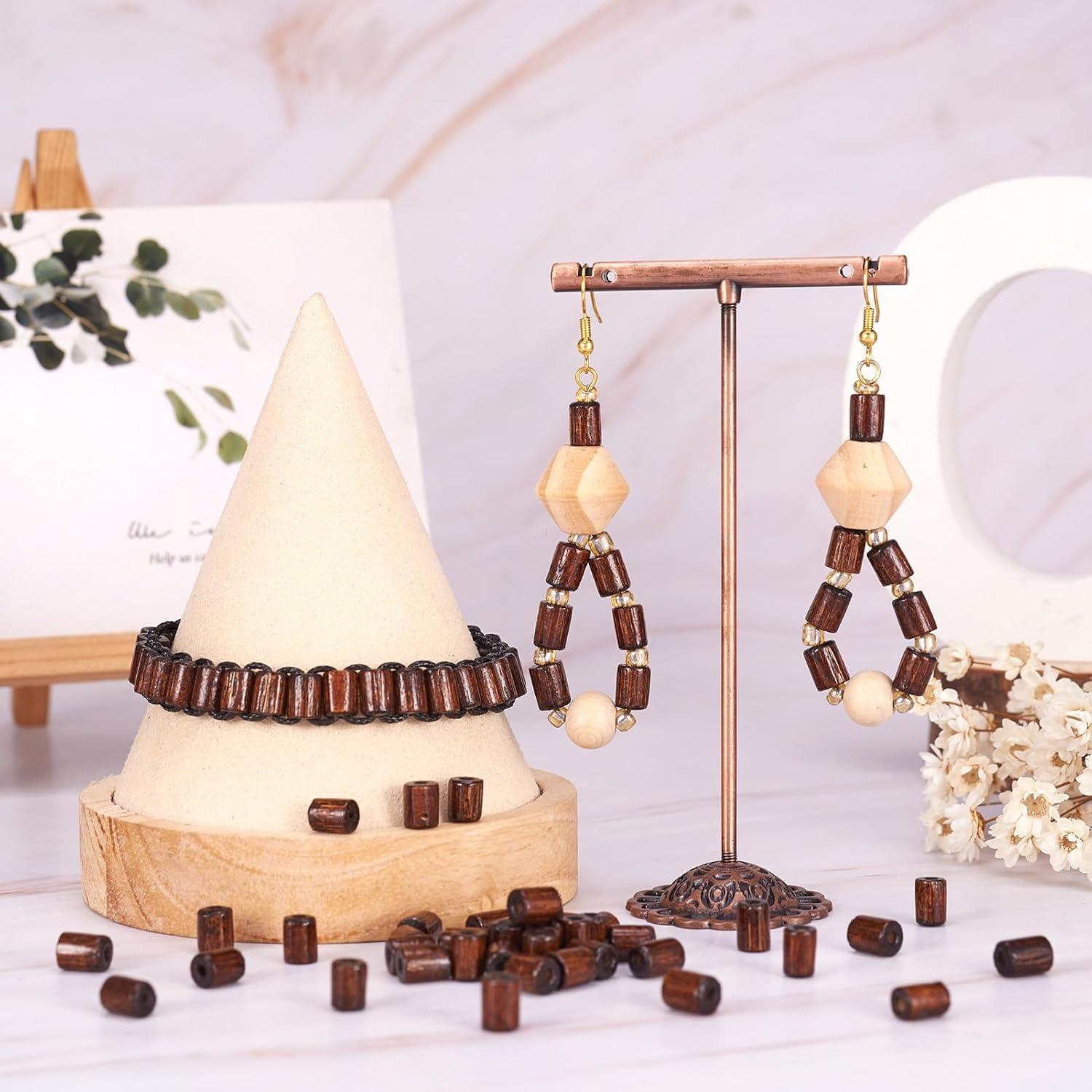 Perlas de Madera Natural Cheriswelry 200pcs 8x5mm Coco