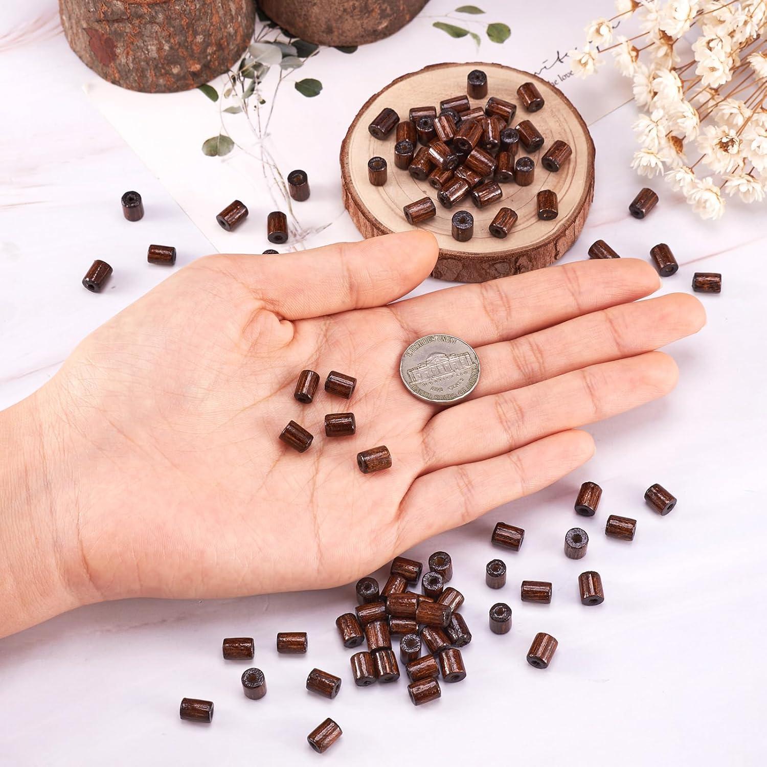 Perlas de Madera Natural Cheriswelry 200pcs 8x5mm Coco