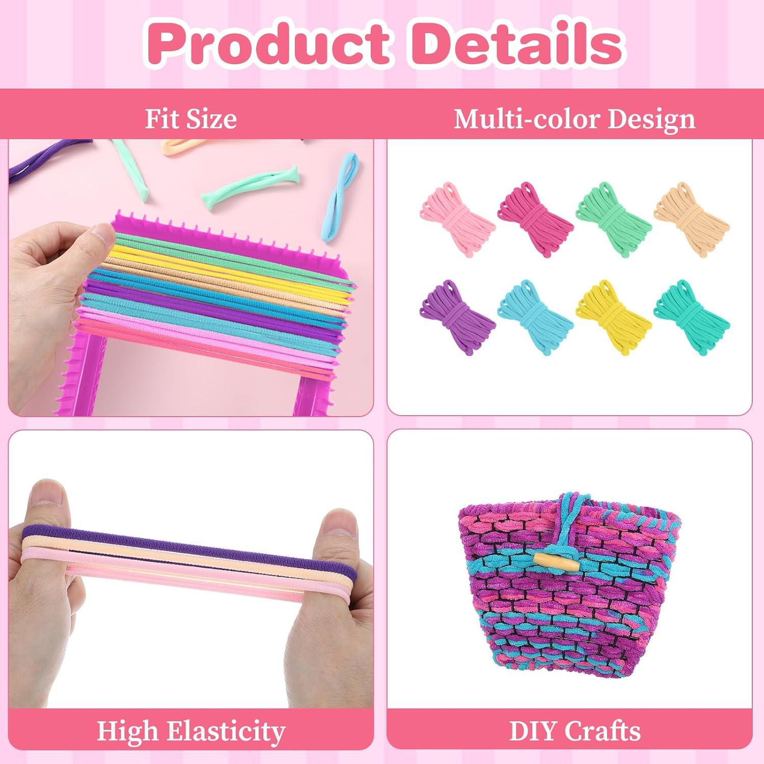 Kit de Laços de Tear Pastel 800pcs - Artesanato DIY Mekueeex