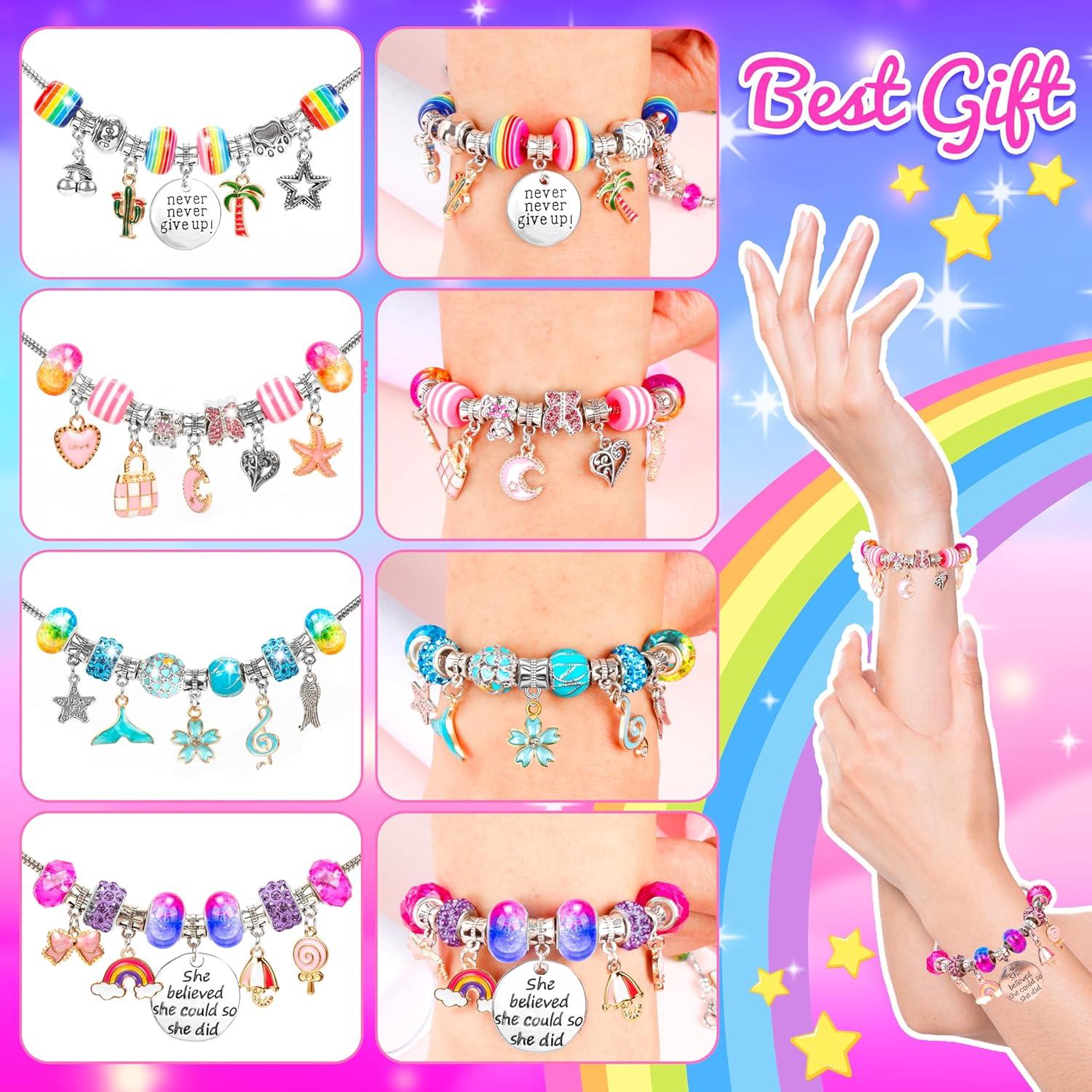 Kit de Creación de Pulseras con Encantos Amazing Time 130 Pzs