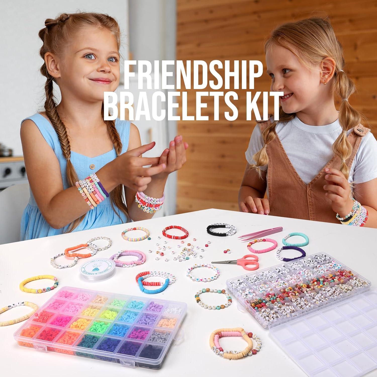 Kit de Pulseras de Amistad Pizooro 7000 Piezas Arcoíris