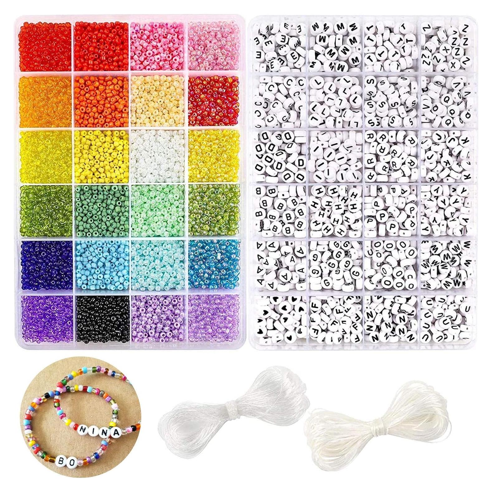 Kit de Cuentas de Vidrio DICOBD 12000pcs para Pulseras