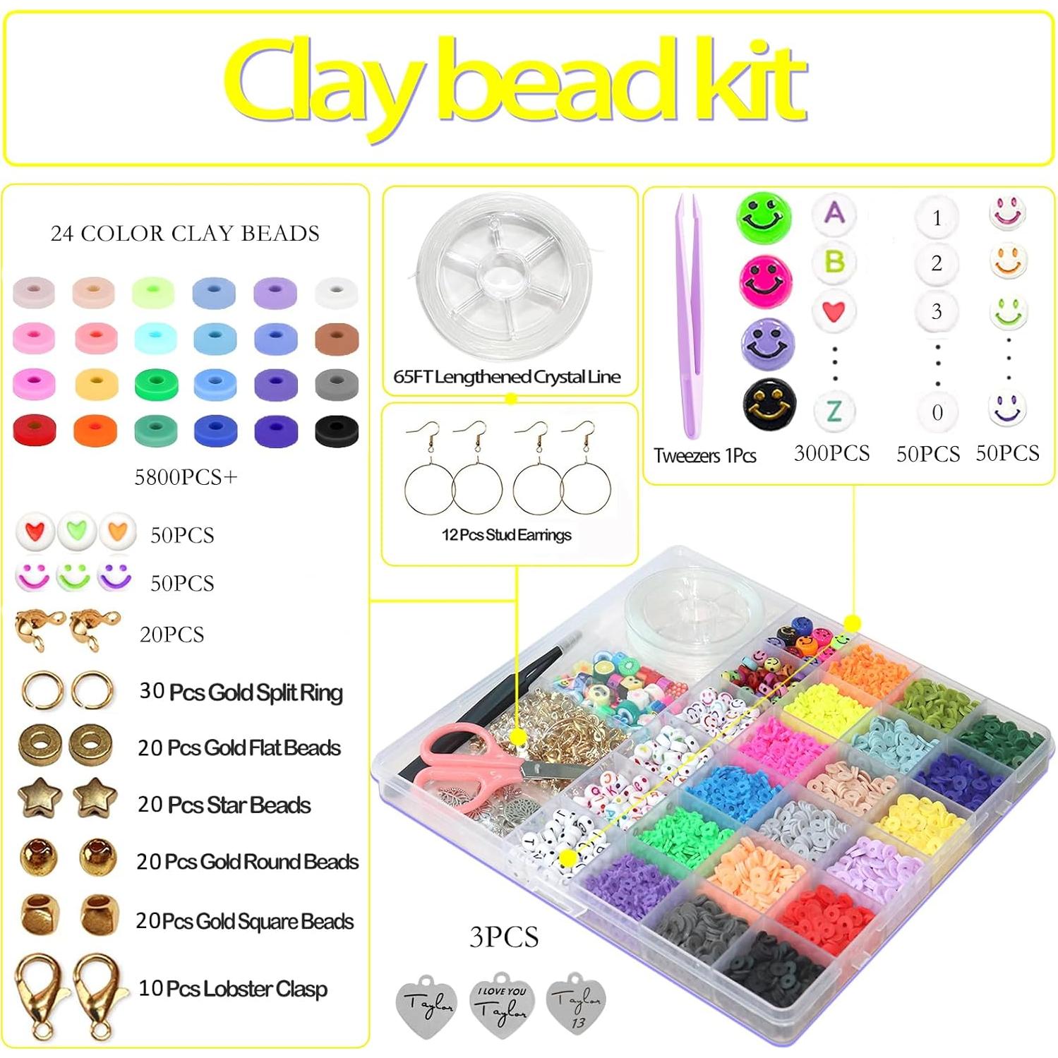 Kit de Fabricación de Pulseras de Arcilla LIS HEGENSA 6600+PCS