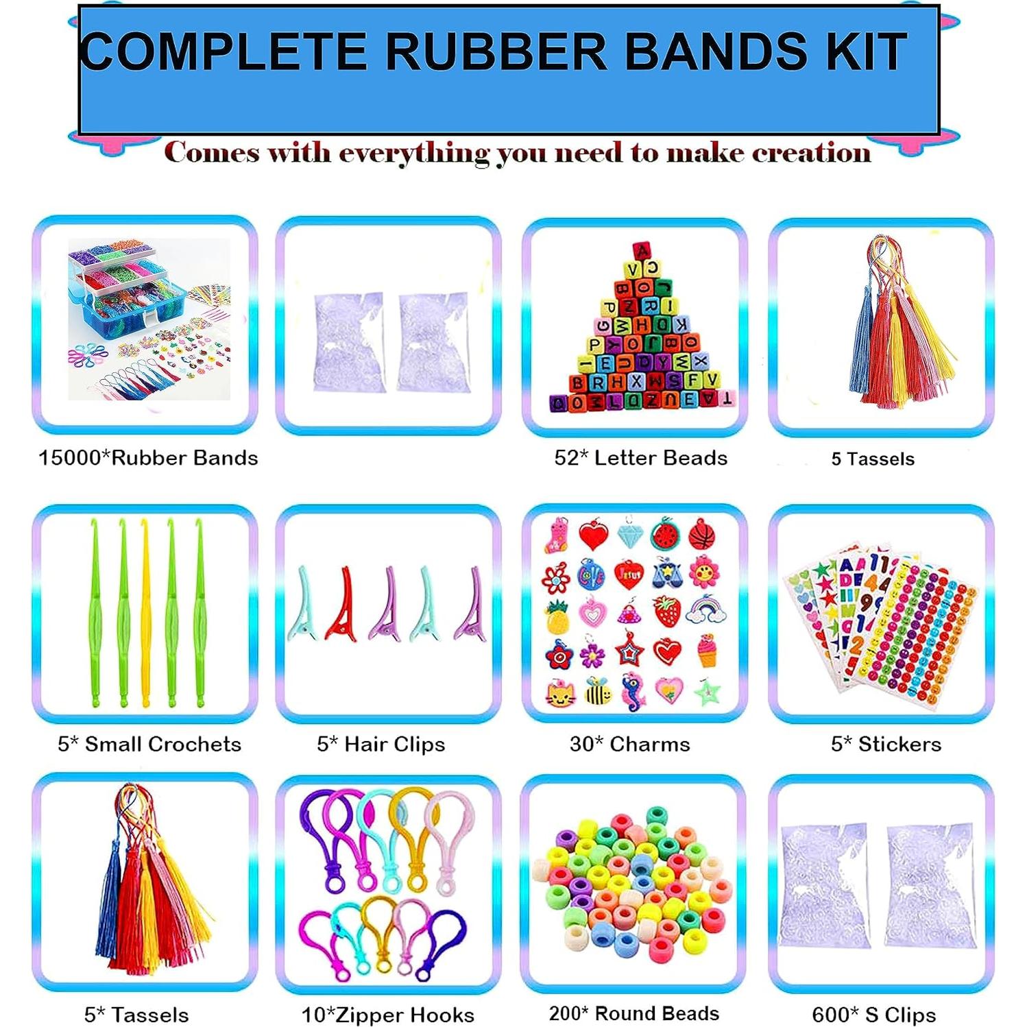 Kit de Pulseras de Bandas de Goma YITOHOP 15000 Piezas