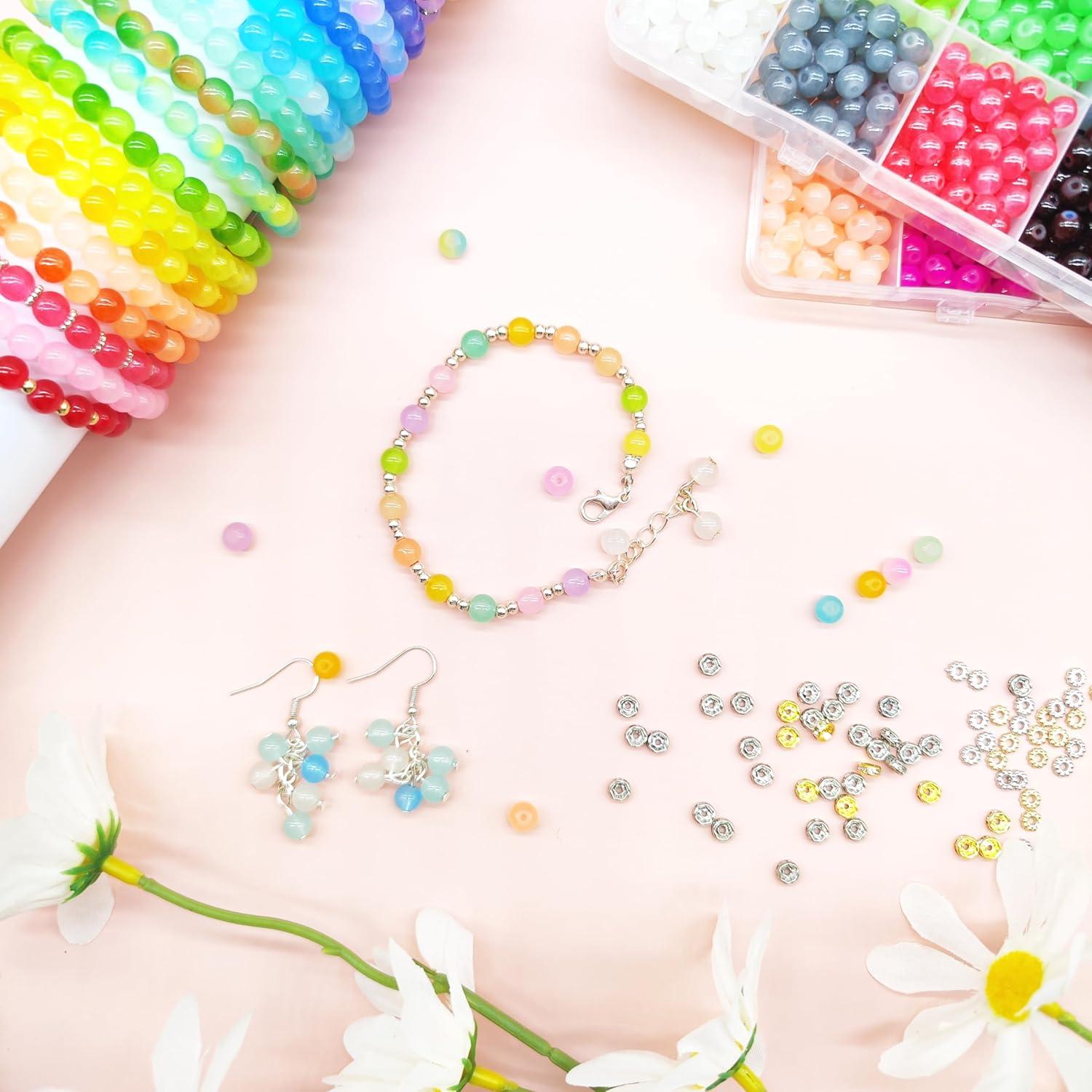 Kit de Fabricación de Pulseras NEWMIAO 3000 Piezas 6mm 48 Colores