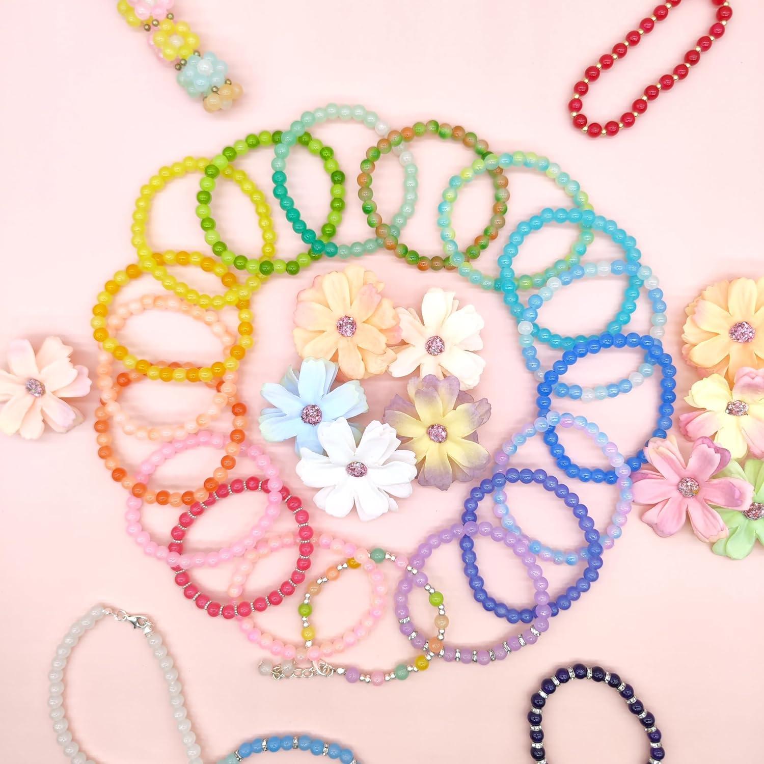 Kit de Fabricación de Pulseras NEWMIAO 3000 Piezas 6mm 48 Colores