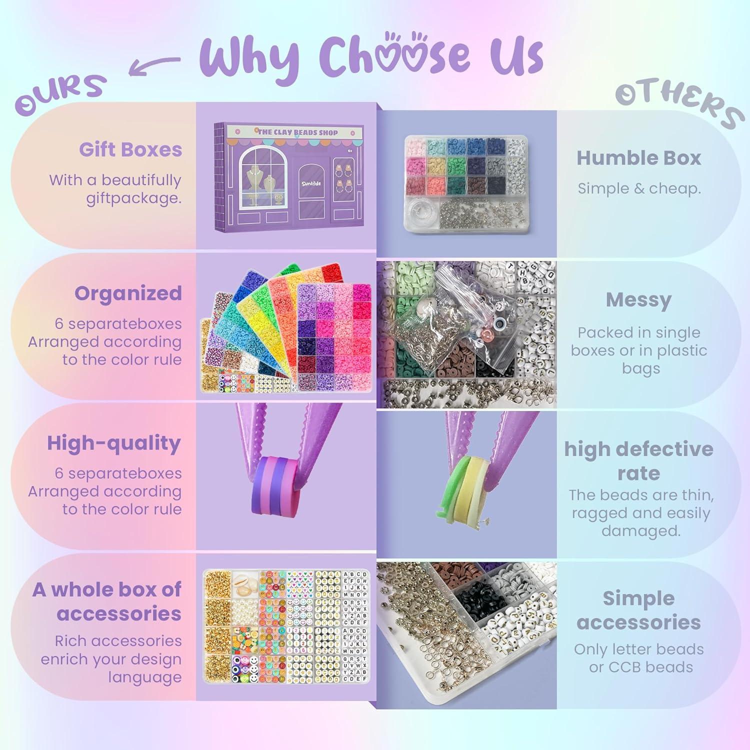 Kit de Pulseras de Arcilla Sunlode 25000 Piezas 120 Colores