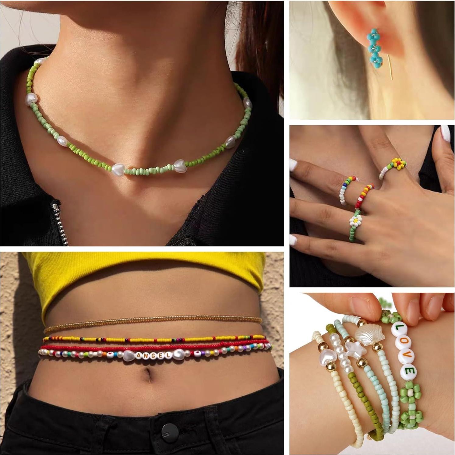 Kit de cuentas de vidrio 3mm TEXGIZRLY 10000 piezas 24 colores