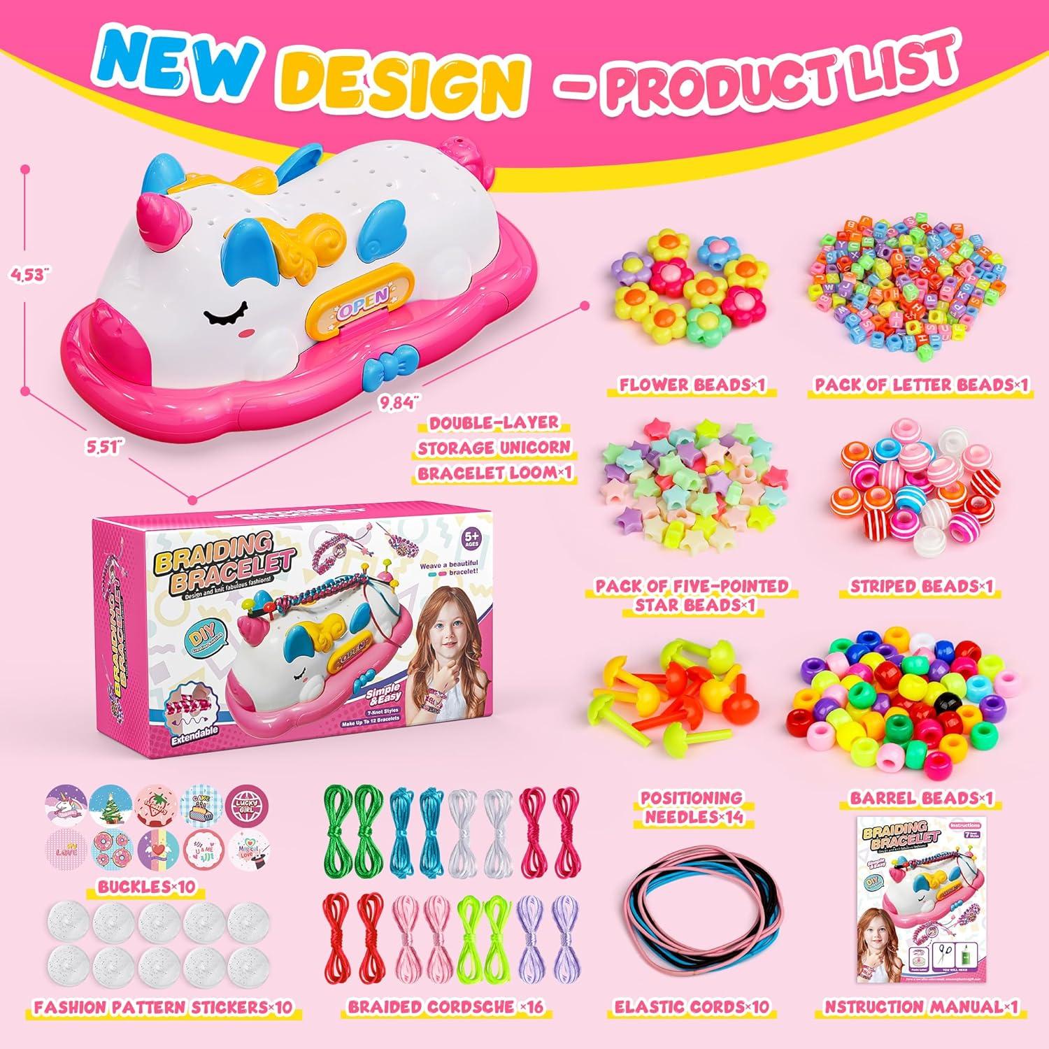 Kit de Pulseras de Amistad Unicornio Flooyes - Manualidades Niñas 4-10 Años