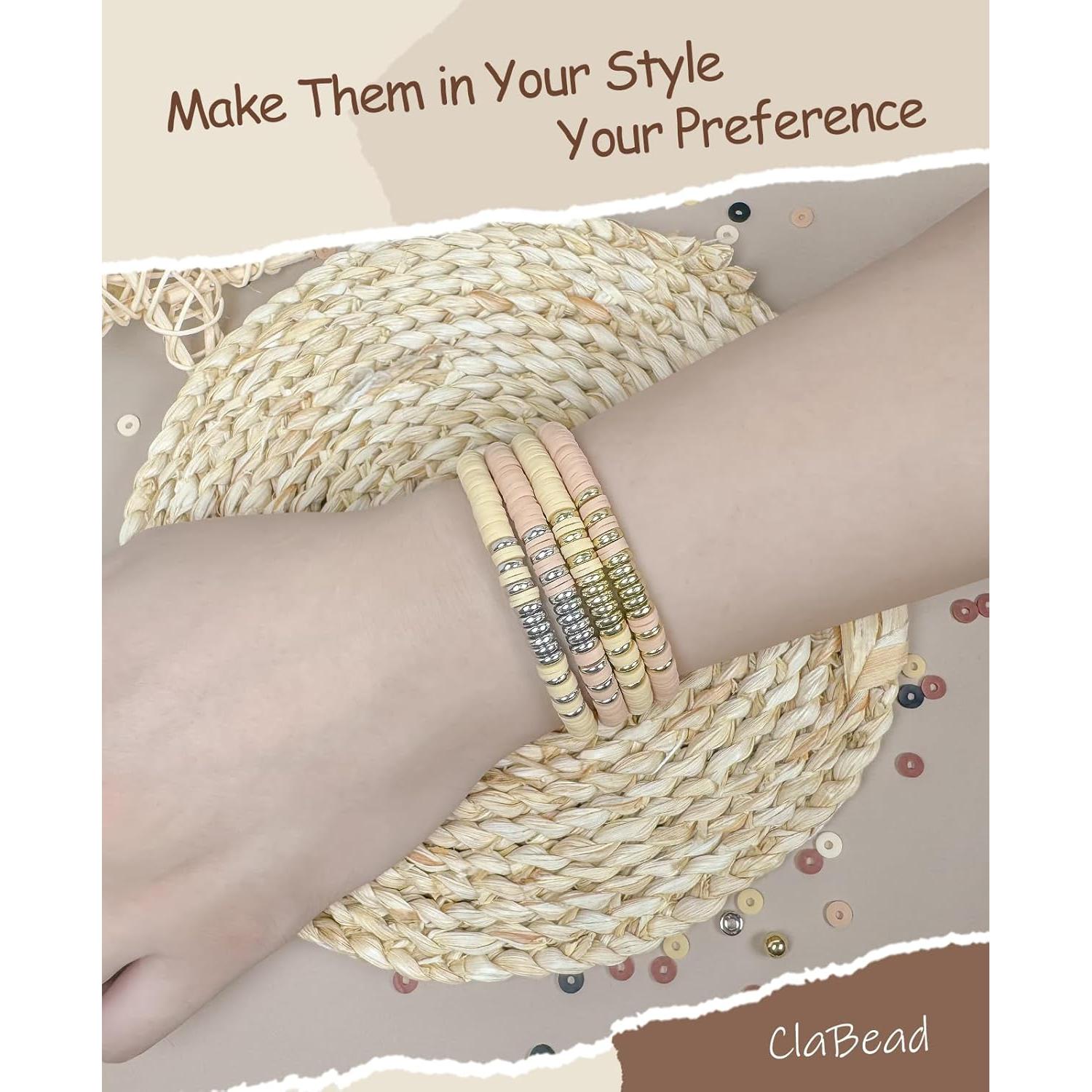 Kit de Pulseras de Cuentas de Arcilla ClaBead 3200 Piezas