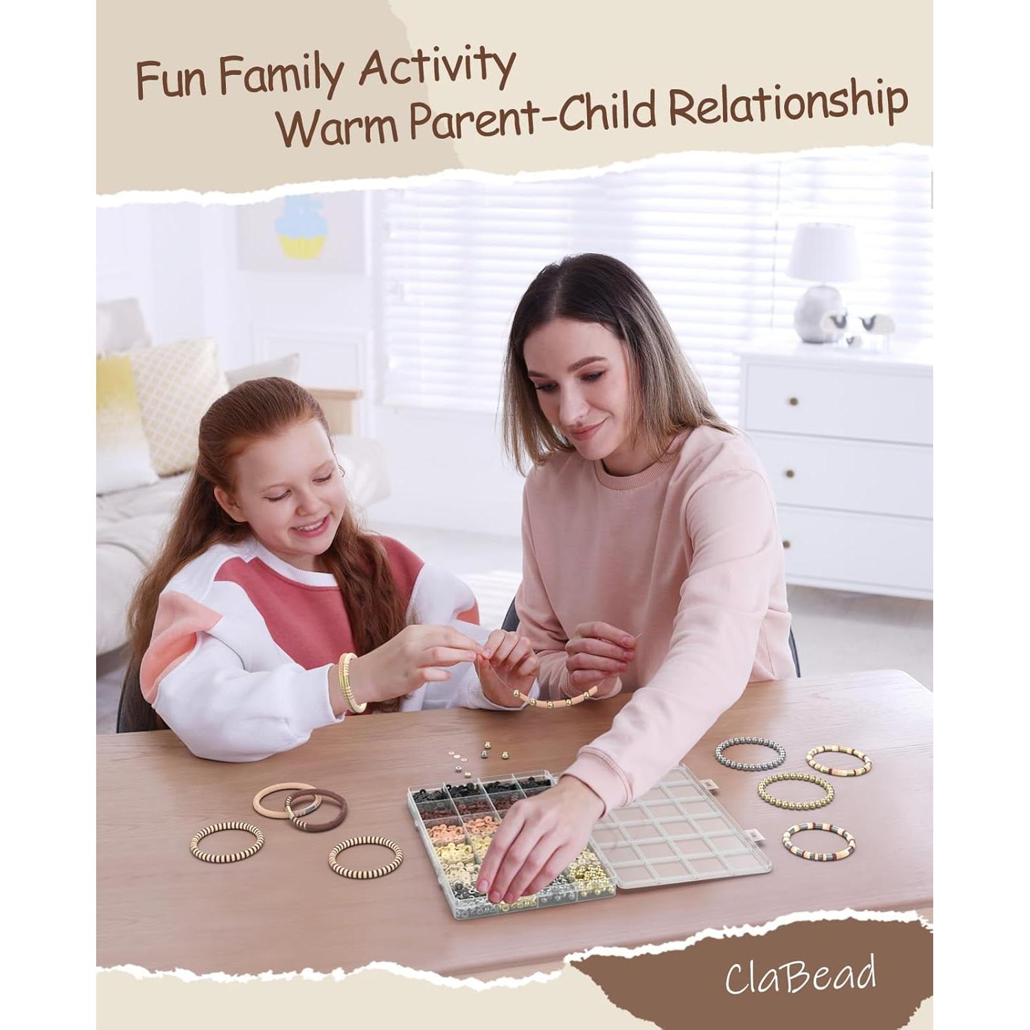 Kit de Pulseras de Cuentas de Arcilla ClaBead 3200 Piezas