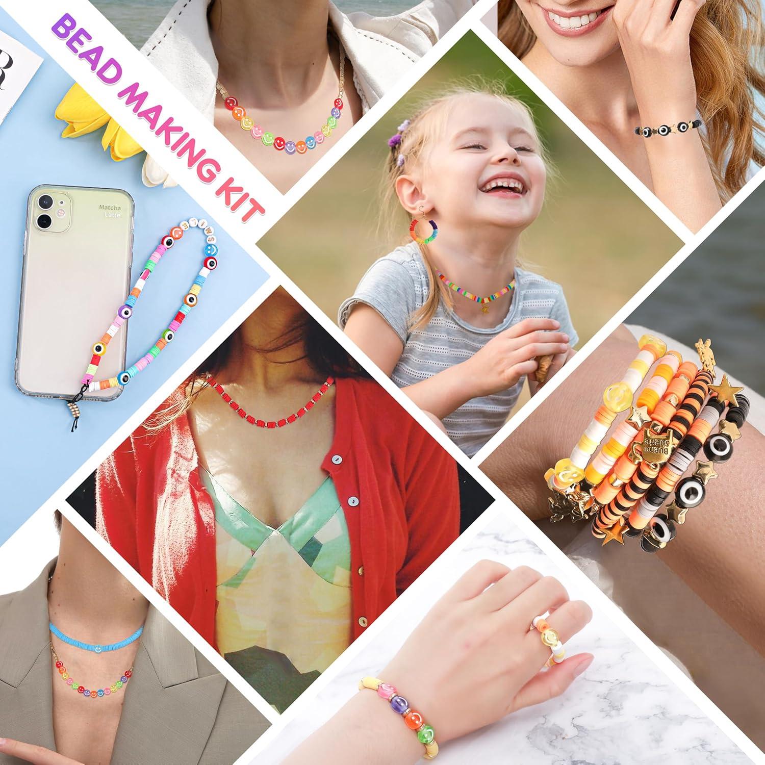 Kit de Fabricación de Pulseras BHYTAKI 5800 Piezas Multicolor