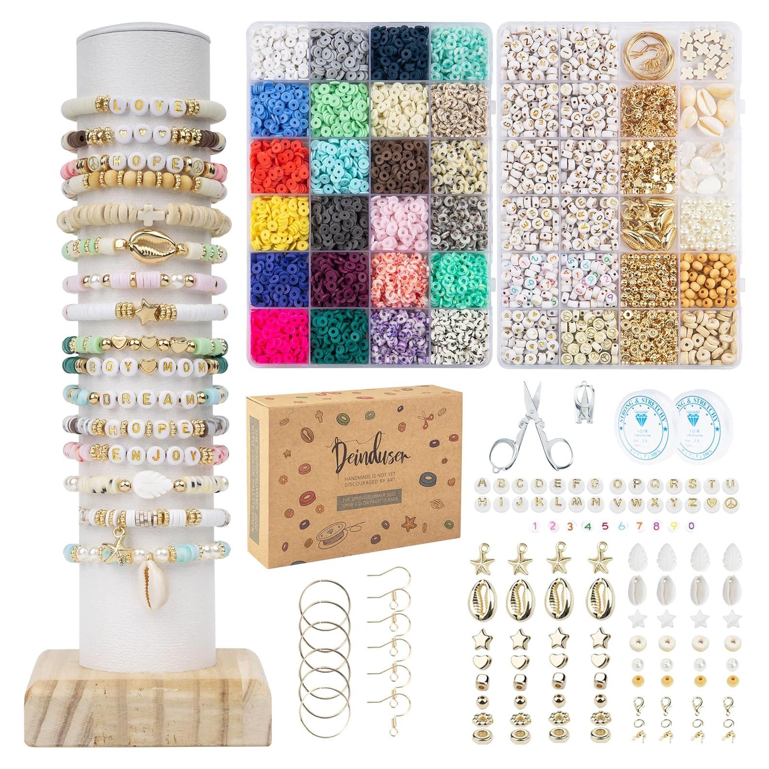 Kit de Fabricación de Pulseras Deinduser, 7200 Piezas de Perlas