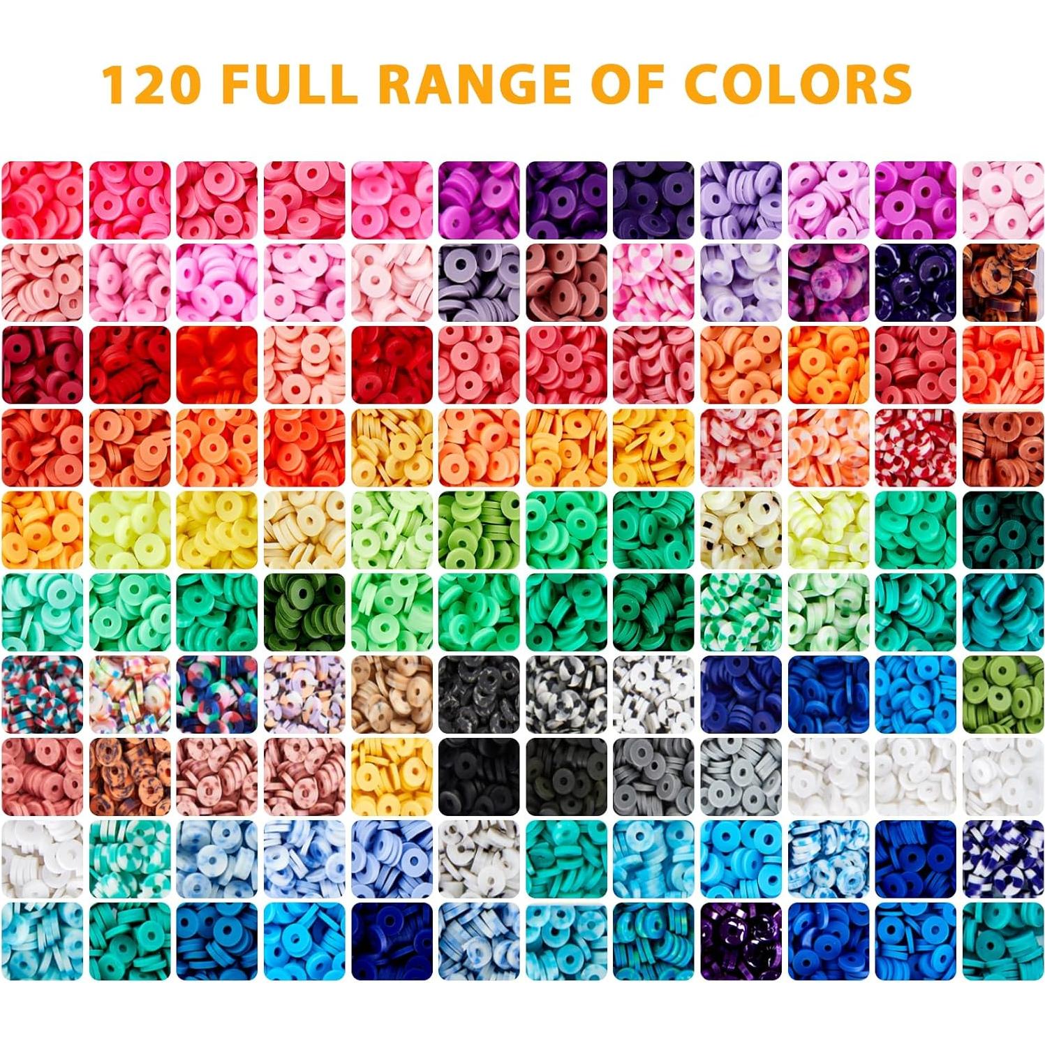 Kit de Pulseras de Arcilla LEUCHTAMOR 20000 Cuentas DIY 120 Colores