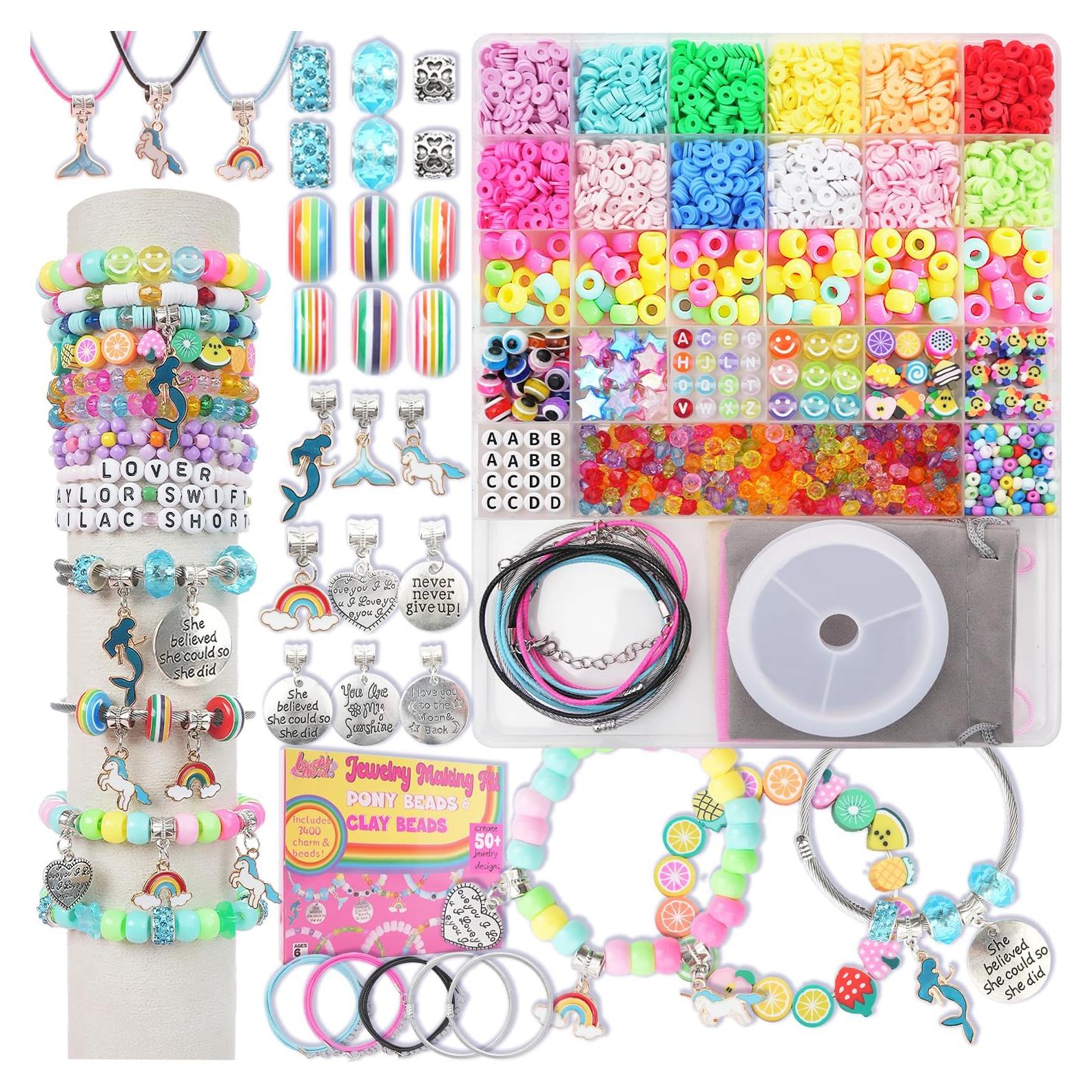 Kit de Fabricación de Pulseras LovelyMoon 3400 Piezas DIY