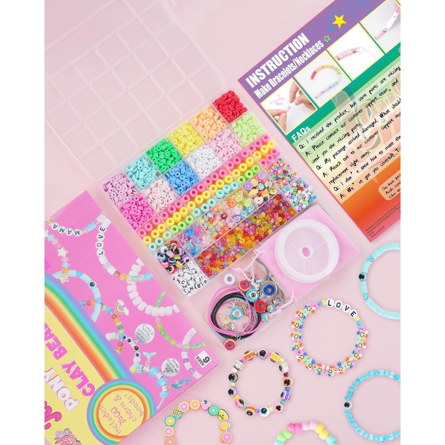 Kit de Fabricación de Pulseras LovelyMoon 3400 Piezas DIY