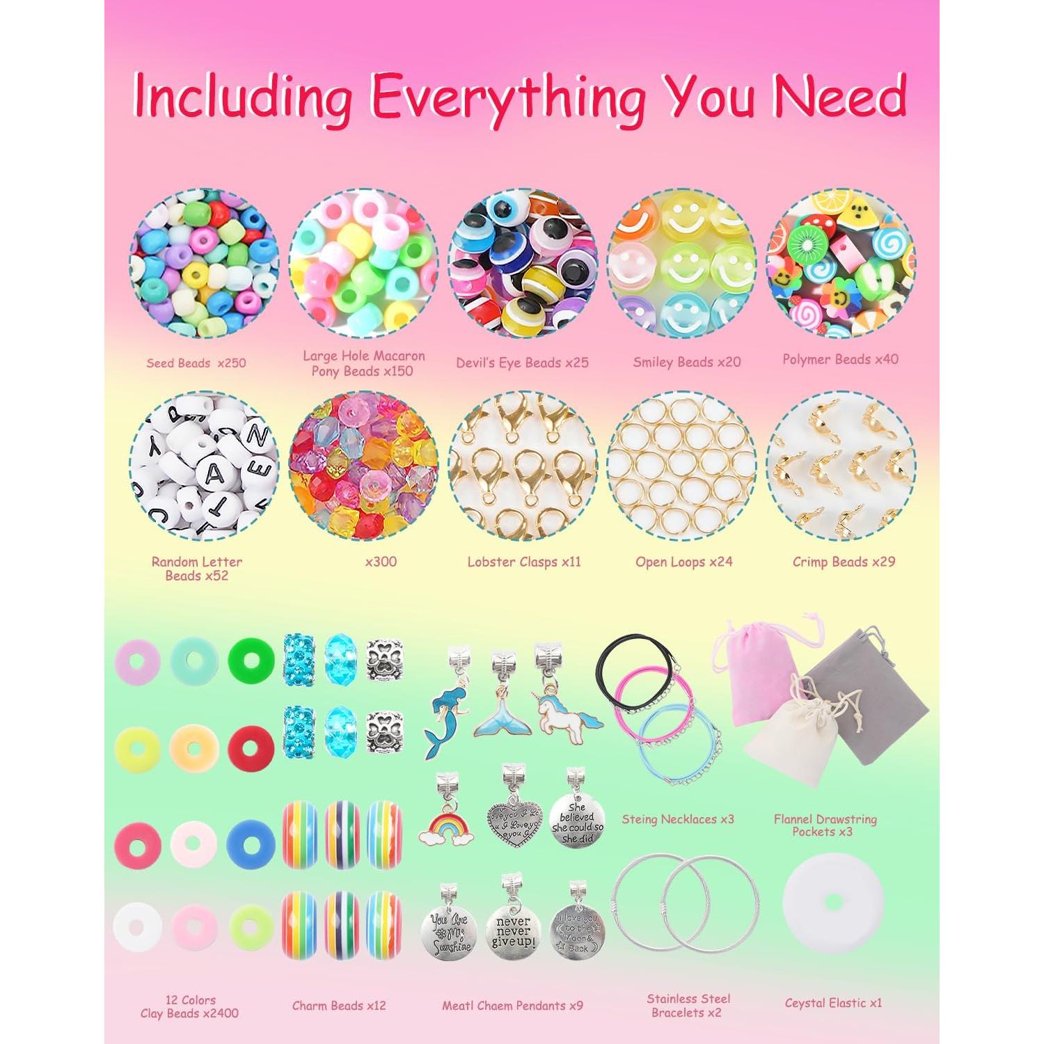 Kit de Fabricación de Pulseras LovelyMoon 3400 Piezas DIY