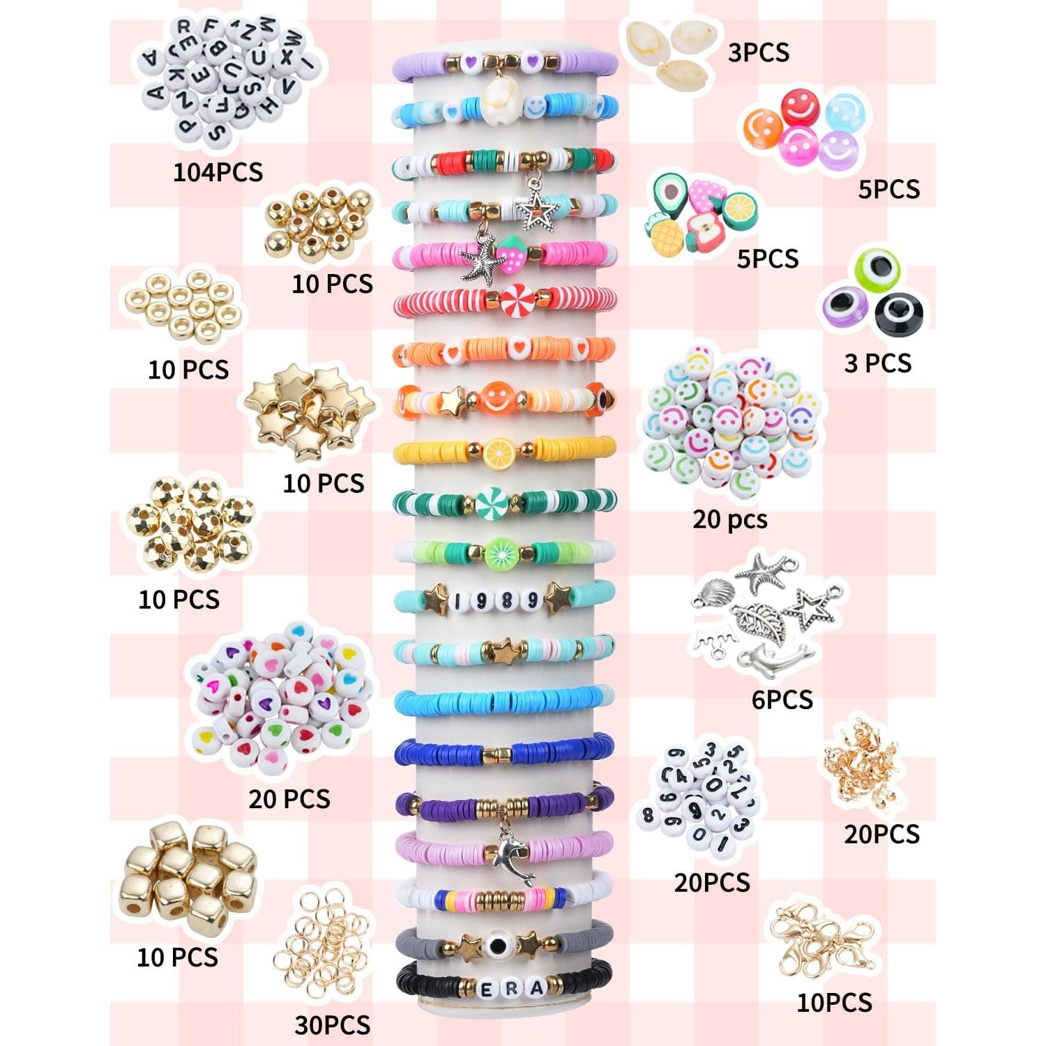Kit de Fabricación de Pulseras LovelyMoon 5000 Piezas Perlas de Arcilla