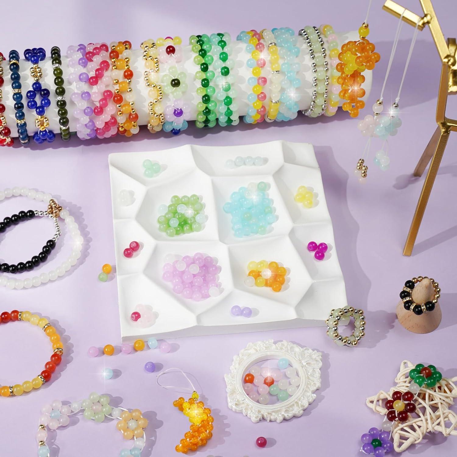 Kit de Cuentas de Vidrio Sunlode 1400pcs 6mm para Pulseras