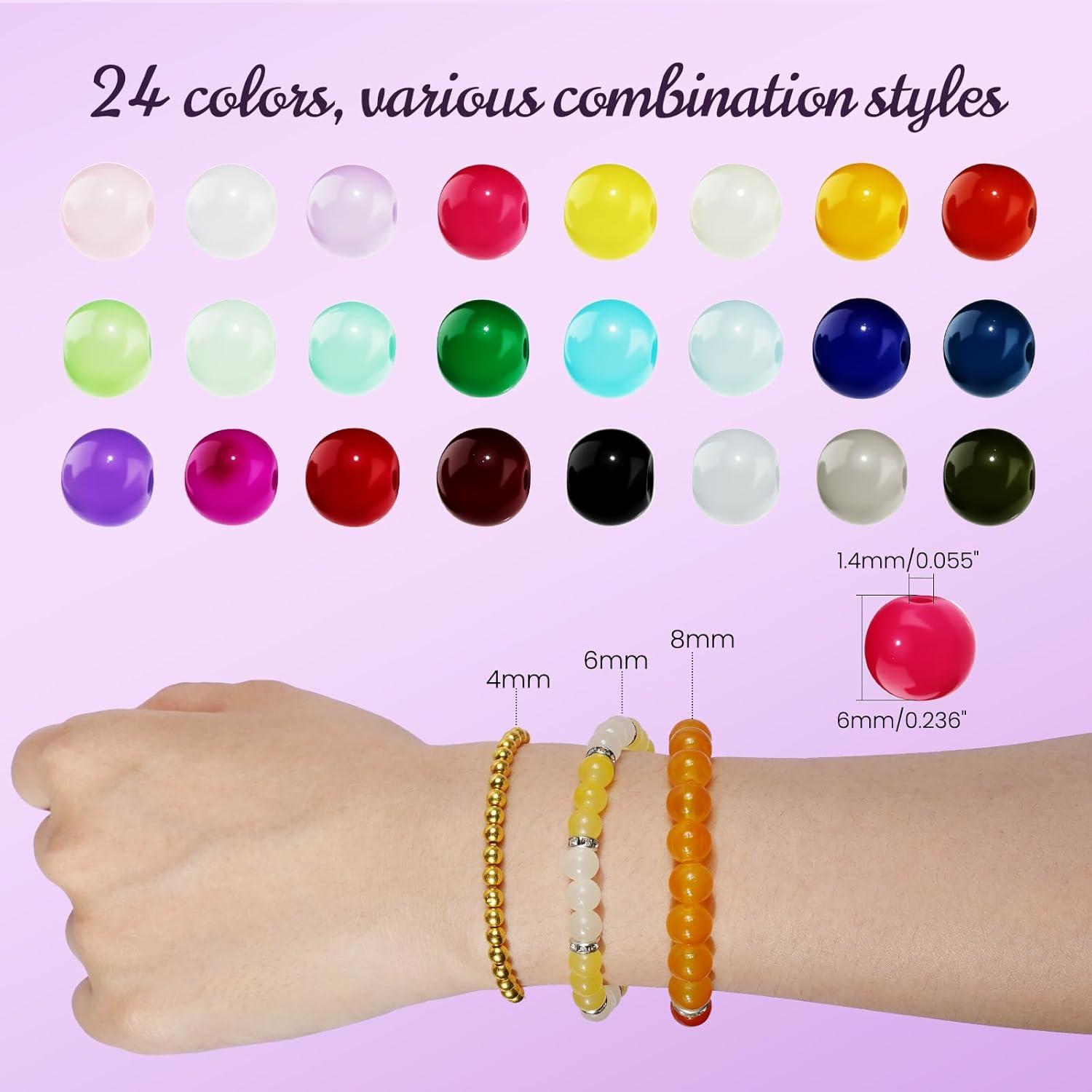 Kit de Cuentas de Vidrio Sunlode 1400pcs 6mm para Pulseras