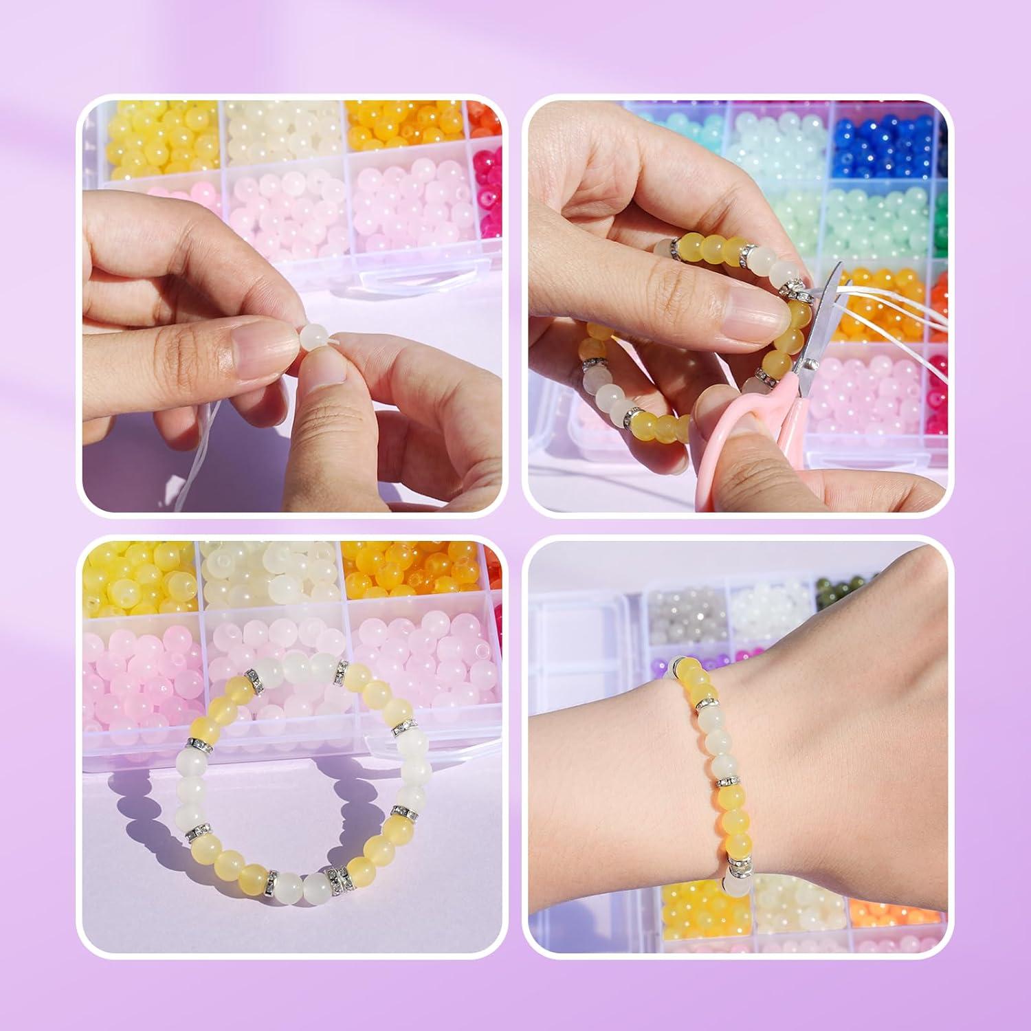 Kit de Cuentas de Vidrio Sunlode 1400pcs 6mm para Pulseras