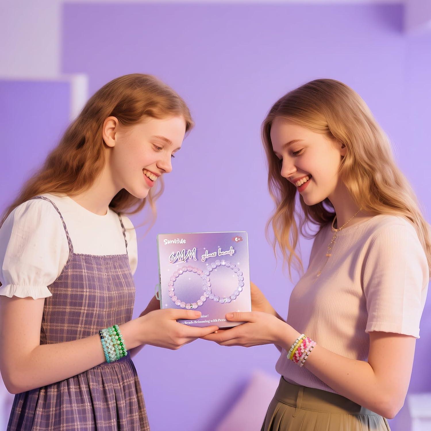 Kit de Cuentas de Vidrio Sunlode 1400pcs 6mm para Pulseras