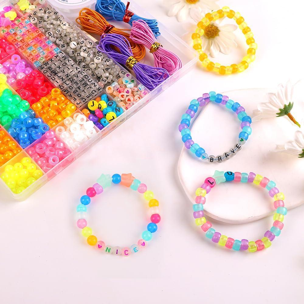 Kit de Fabricación de Pulseras DULEFUN con Cuentas Brillantes