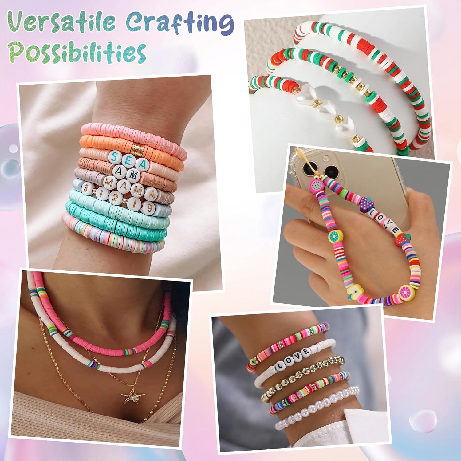 Kit de Fabricación de Pulseras OHOME - 4800 Perlas de Arcilla