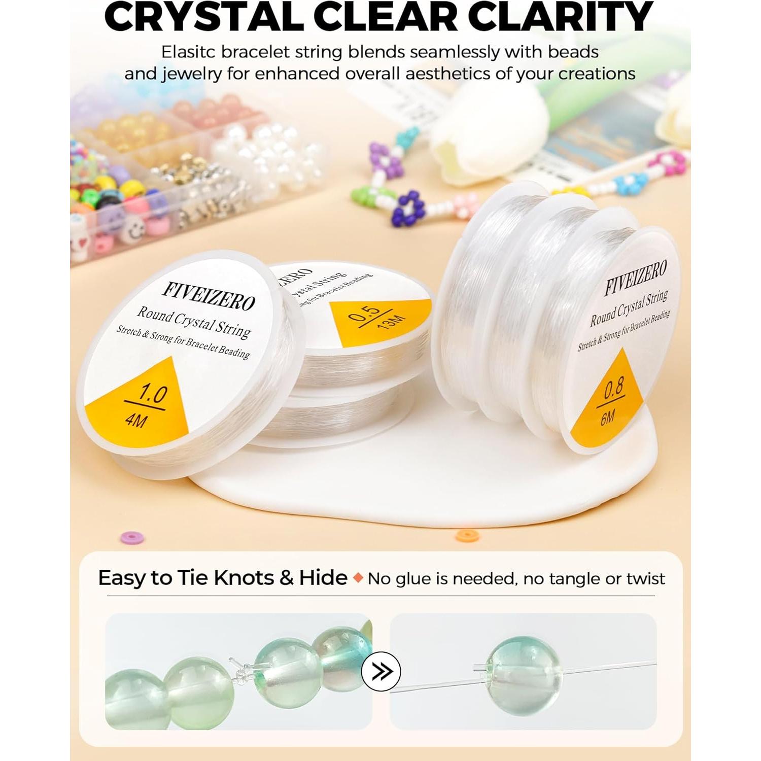 Cordón Elástico Transparente para Pulseras FIVEIZERO 56m