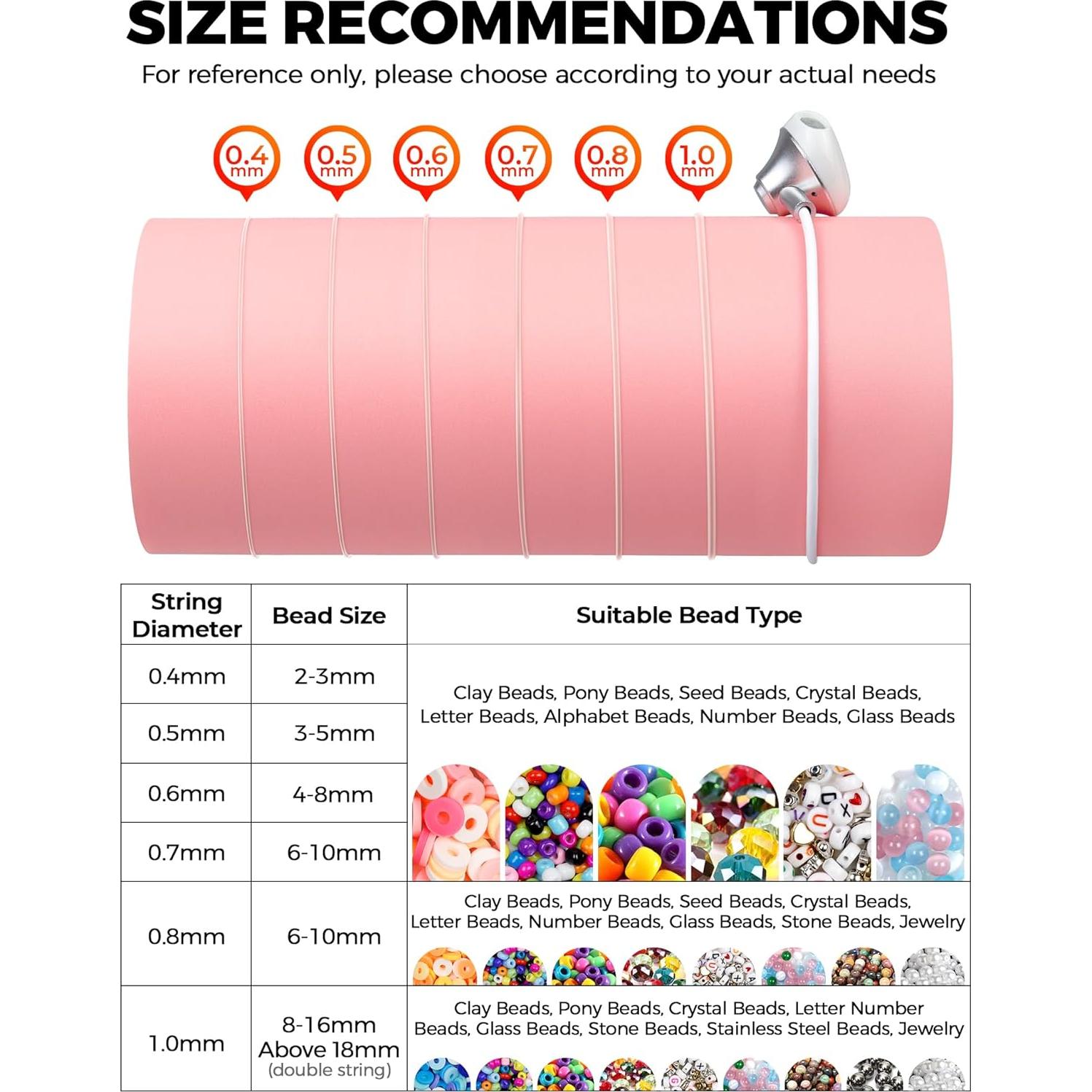 Cordón Elástico Transparente para Pulseras FIVEIZERO 56m