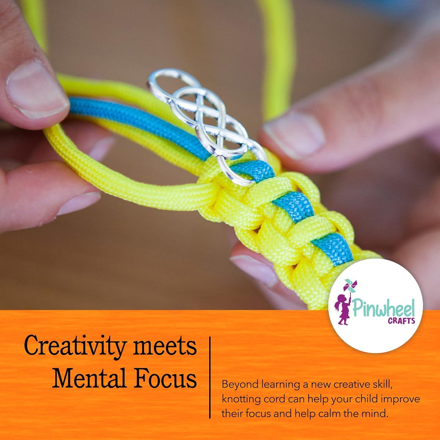 Kit de Pulsera de Paracord Pinwheel Crafts - 8 Pulseras Coloridas