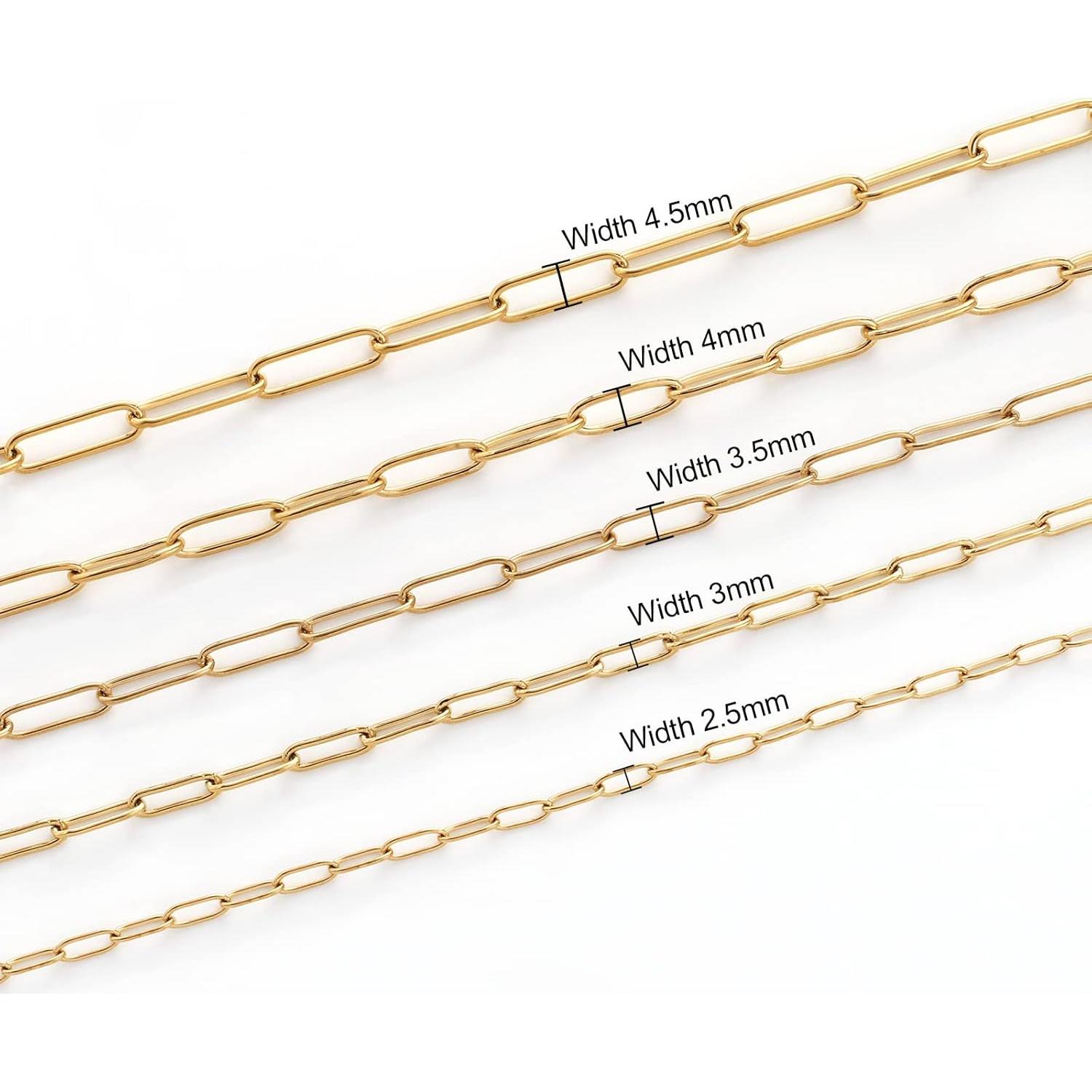 Cadena de joyería de acero inoxidable dorada 5m Andblue