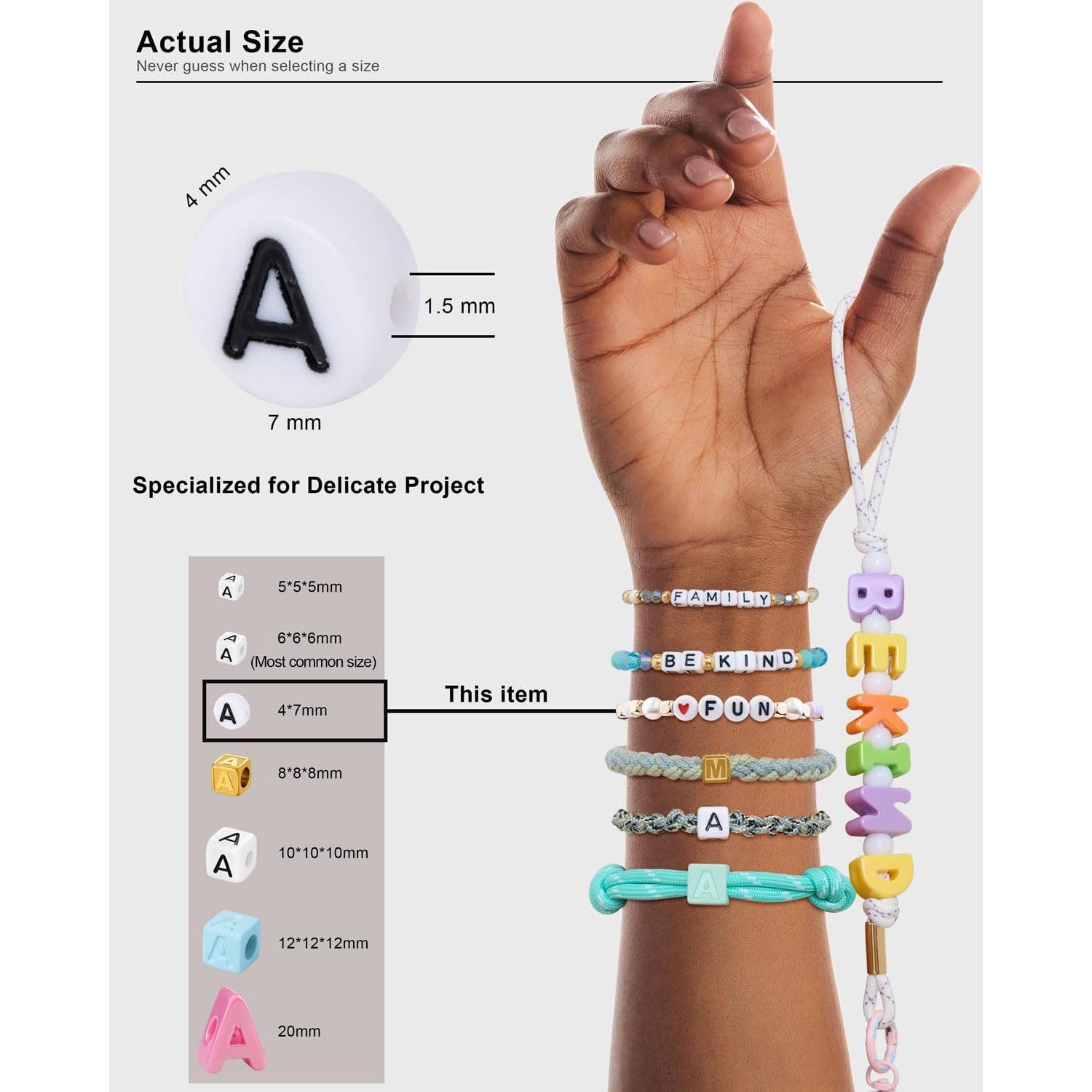 Kit de Cuentas de Letras 1650 Piezas DoDoBeads Acrílico