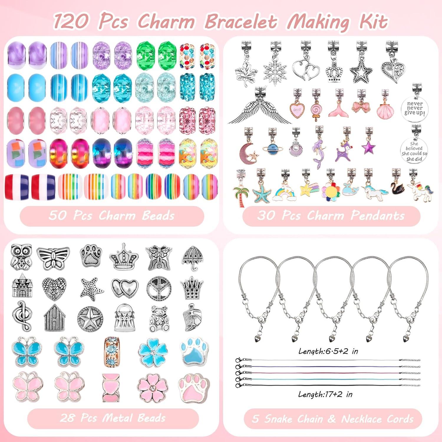 Kit de Fabricación de Pulseras UFU - 120 Piezas DIY para Niñas
