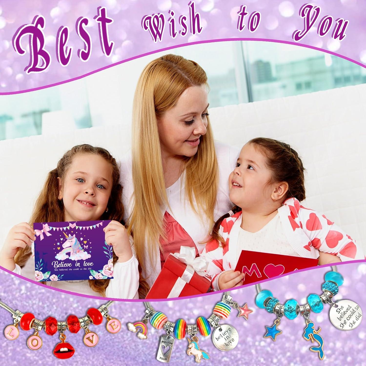 Kit de Pulseras de Encanto klmars - Manualidades para Niñas 79 Piezas