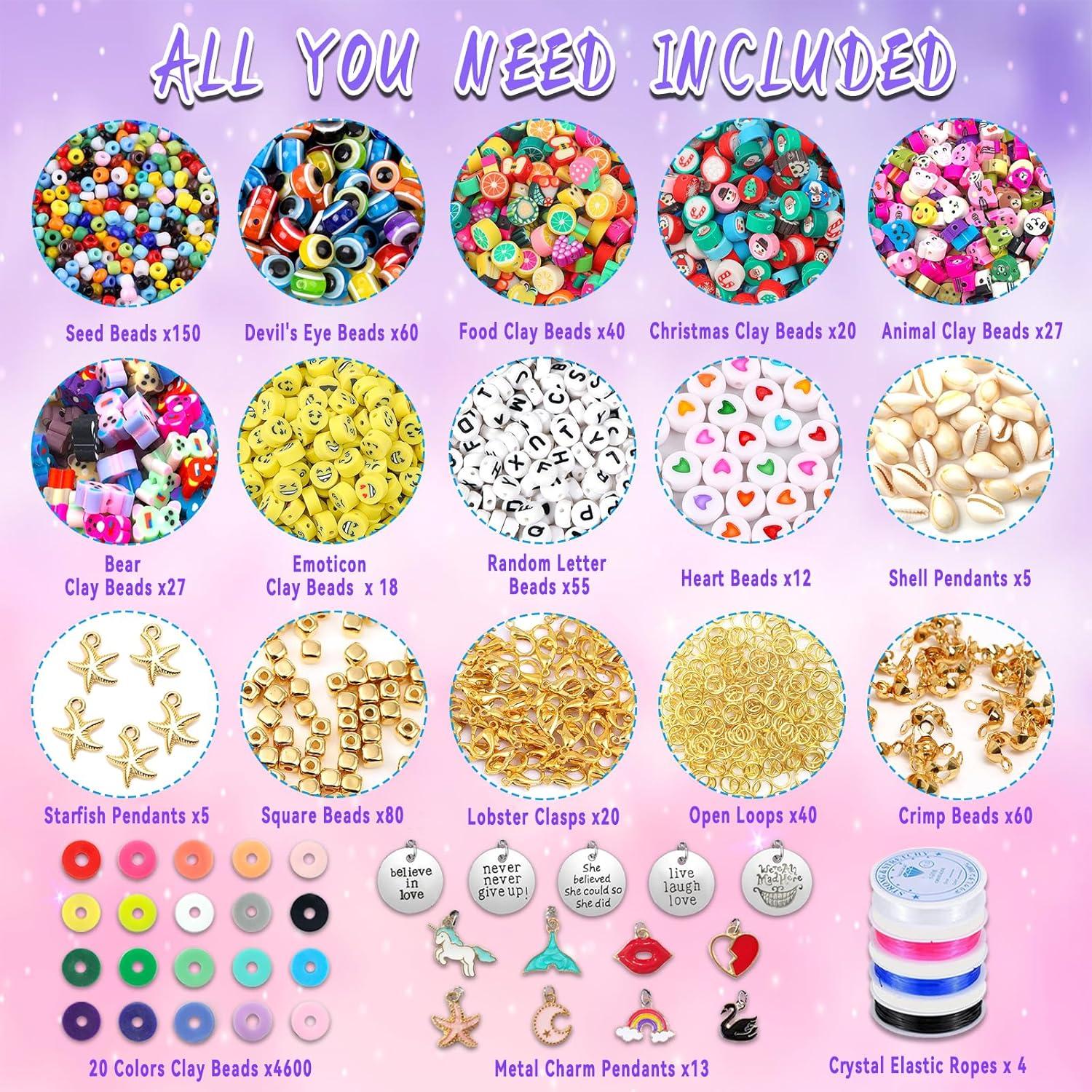 Kit de Fabricación de Pulseras Wakestar para Niñas 5-12 Años