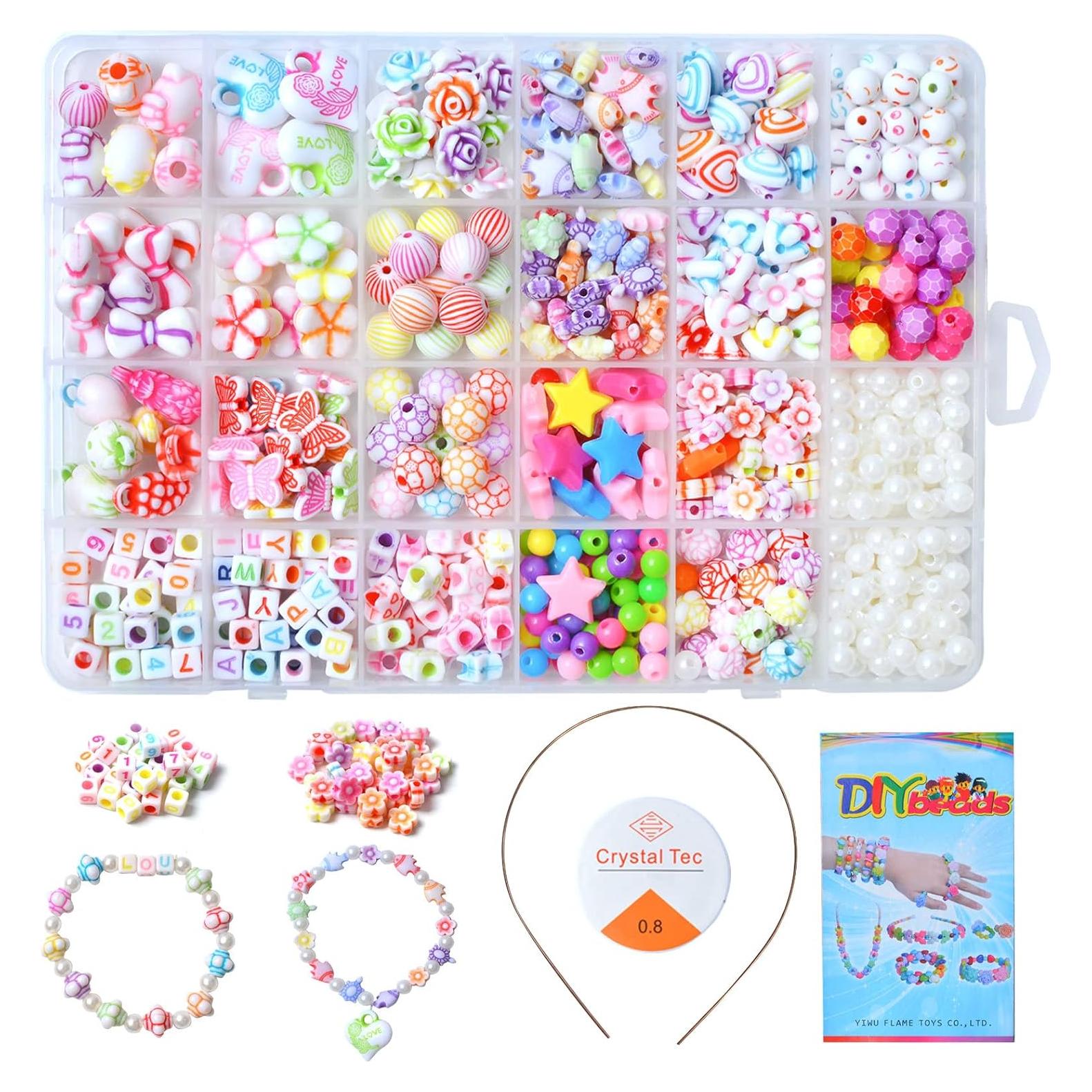 Kit de Joyería DIY Jwxstore para Niñas 450 Perlas Multicolor