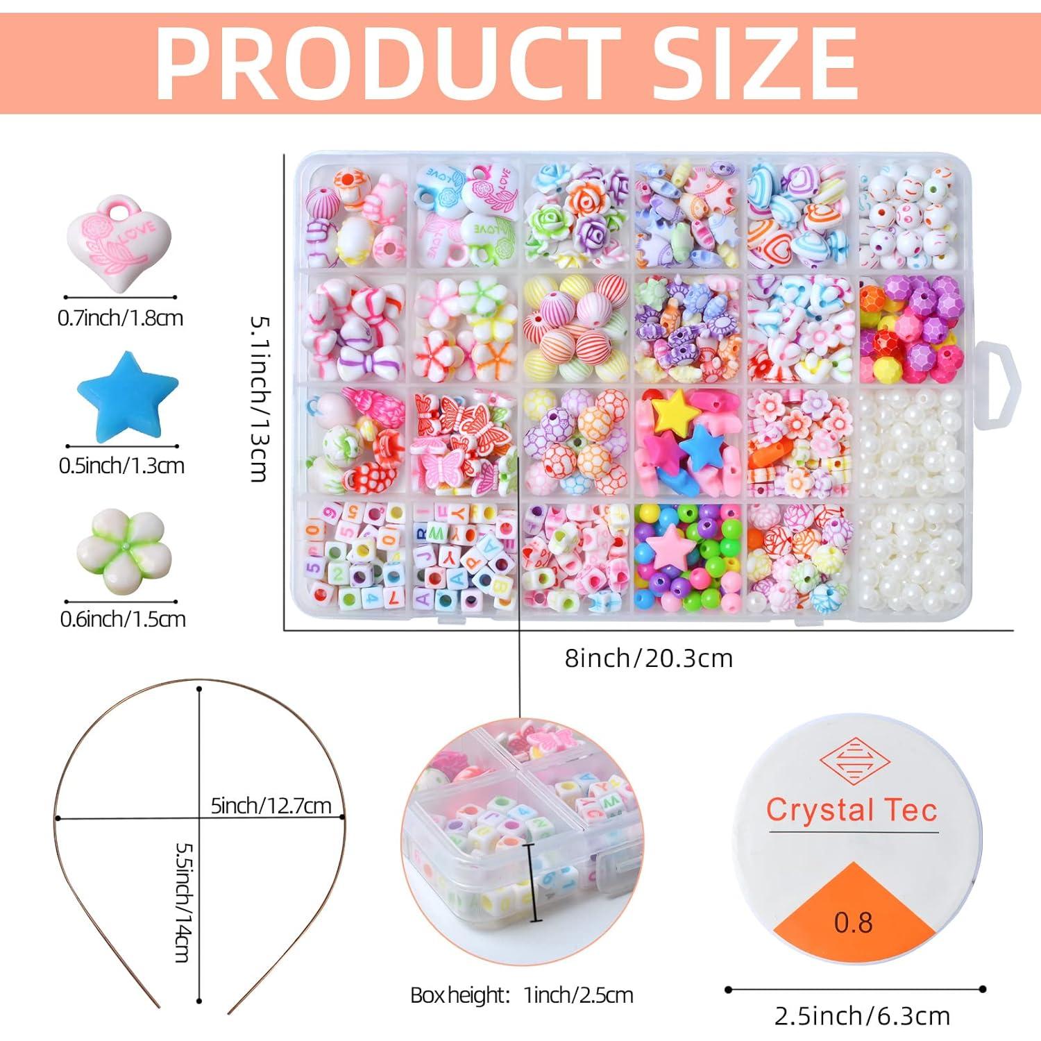 Kit de Joyería DIY Jwxstore para Niñas 450 Perlas Multicolor