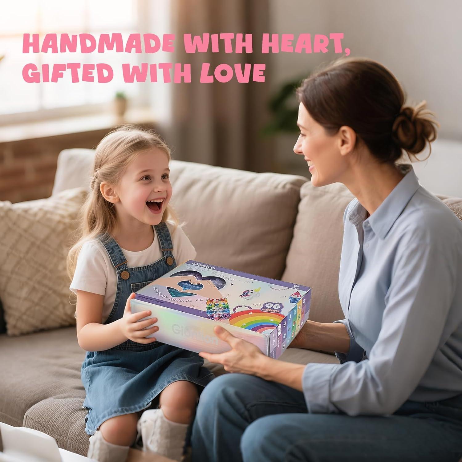 Kit de Fabricación de Pulseras Gionlion 3550 Piezas 96 Colores